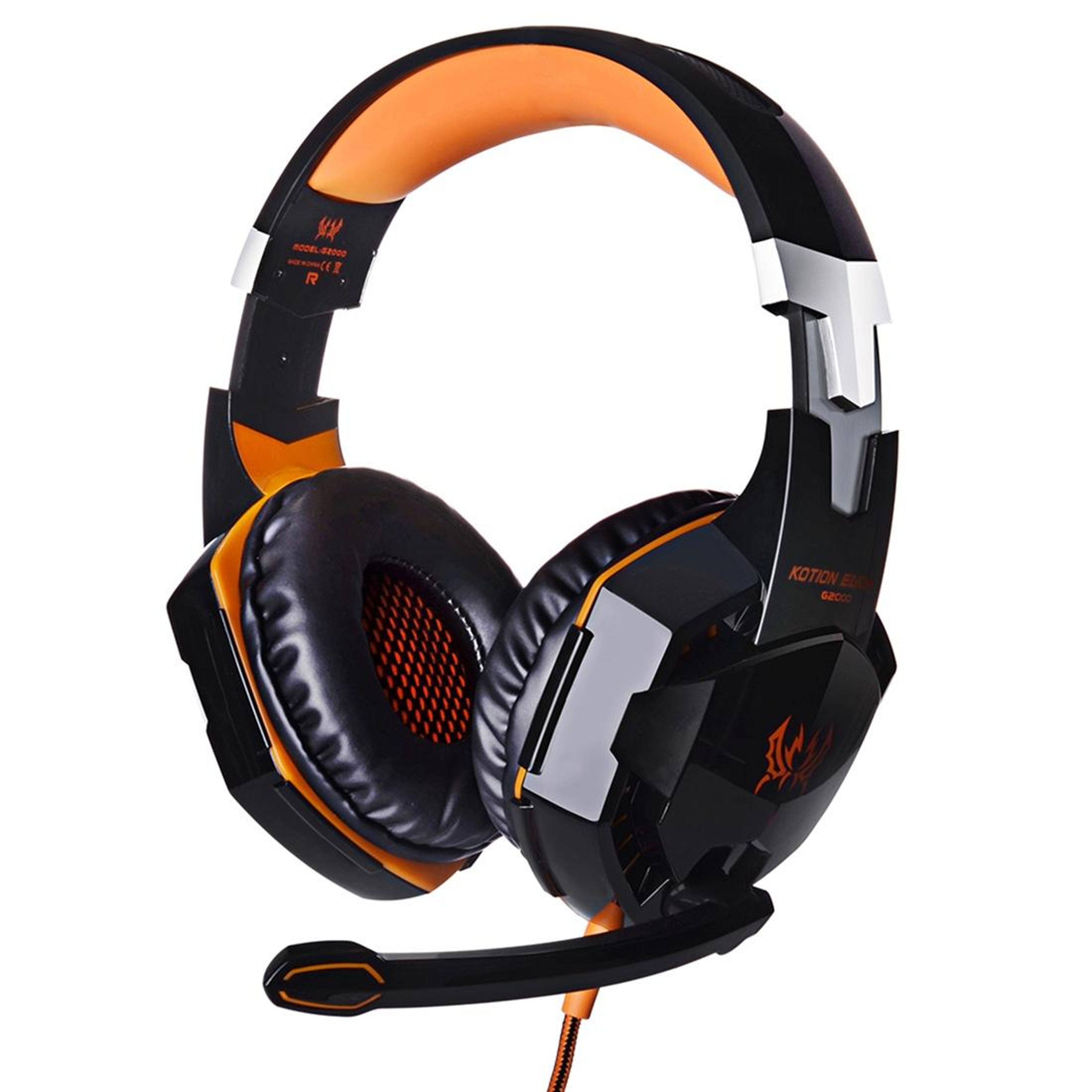 OverEar Gaming Headset With 50mm Drivers LED Lights And Microphone 1