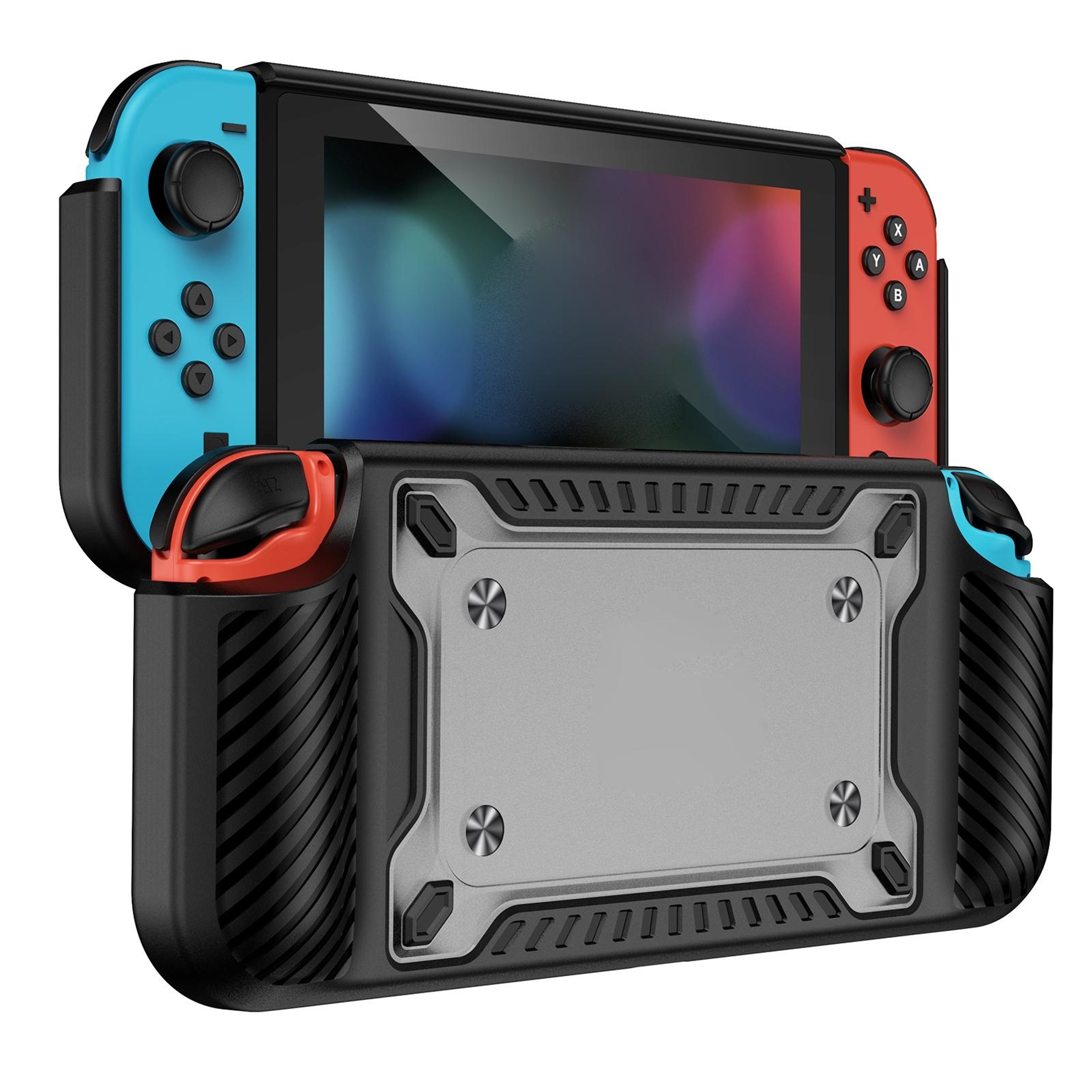 Switch OLED TPU PC Protective Gamepad Case With Ergonomic Grip 0