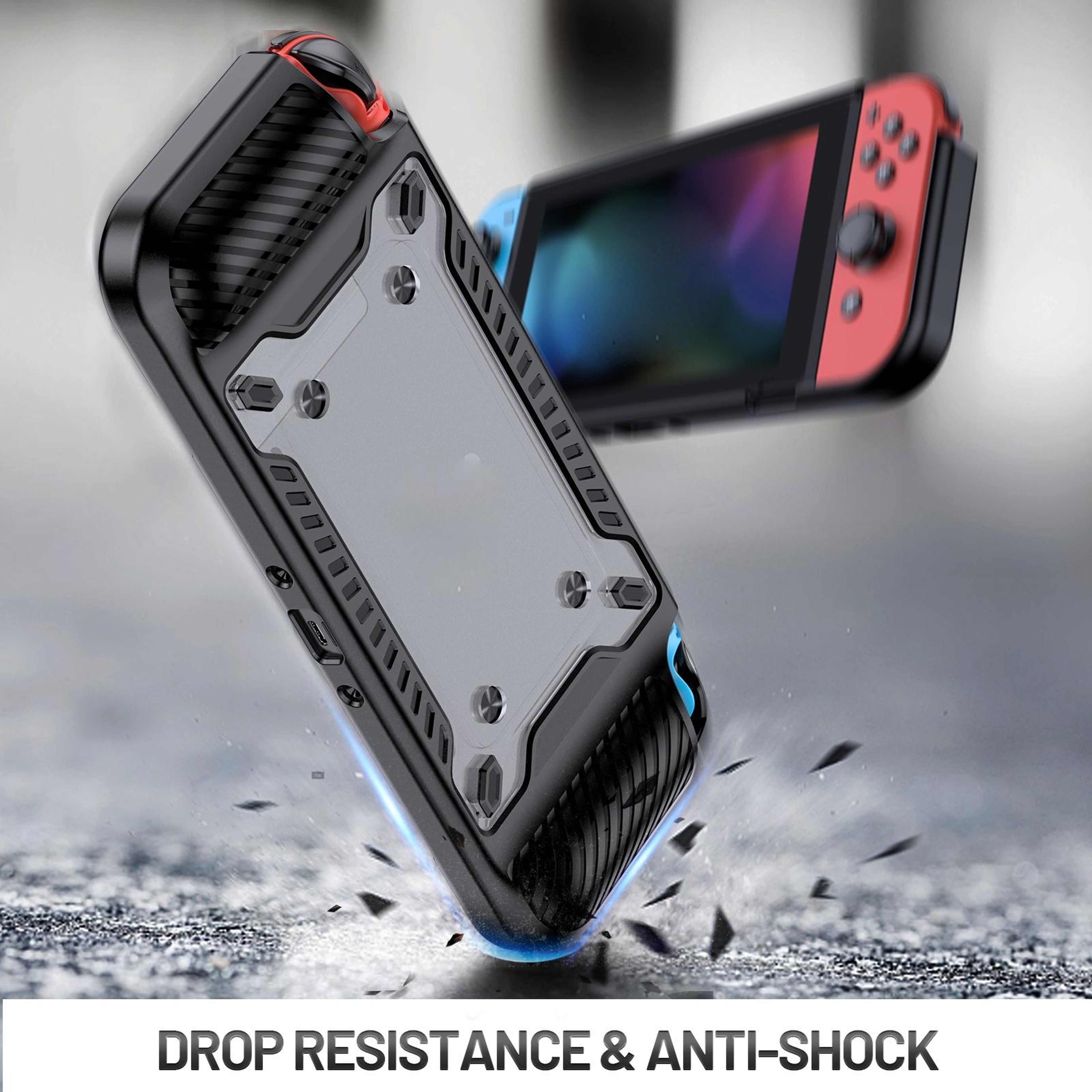 Switch OLED TPU PC Protective Gamepad Case With Ergonomic Grip 1