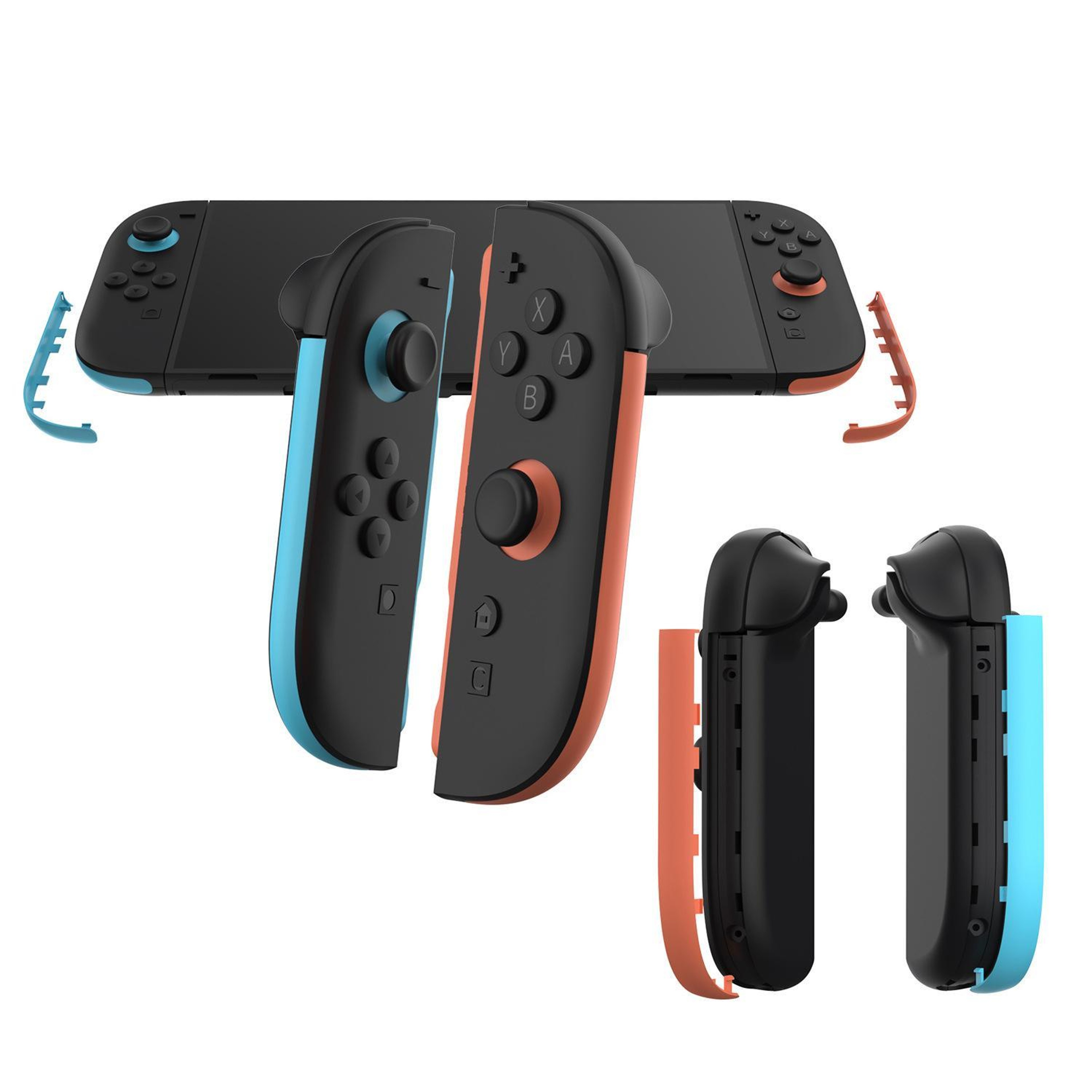 Switch 2 Controller Handle Decorative Strips with Snap-On and Adhesive Installation – view 5