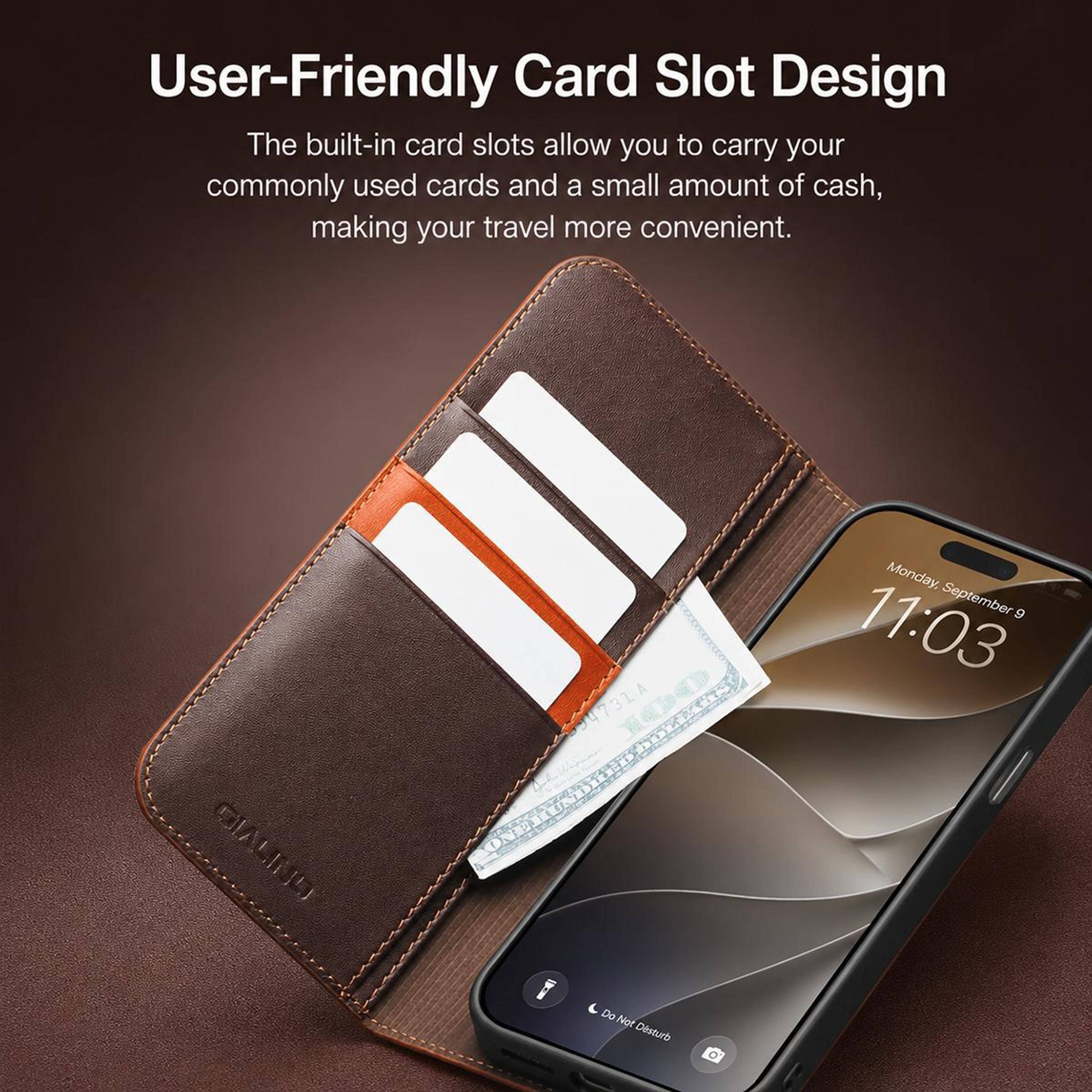 IPhone 18 Pro Genuine Leather Phone Case With Classic Design 4