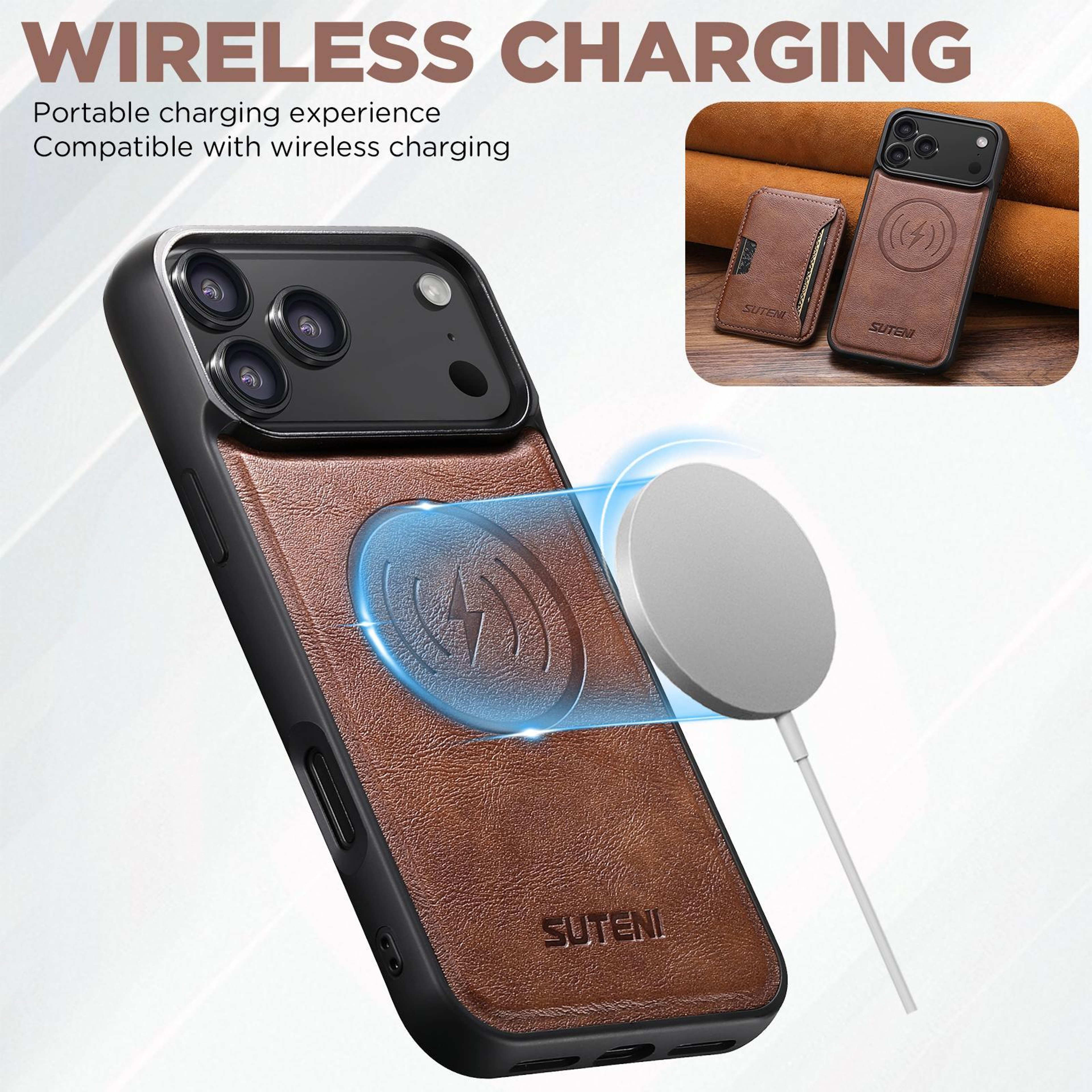 IPhone 18 Pro Max Detachable Magnetic Wallet Case With Card Slot 2