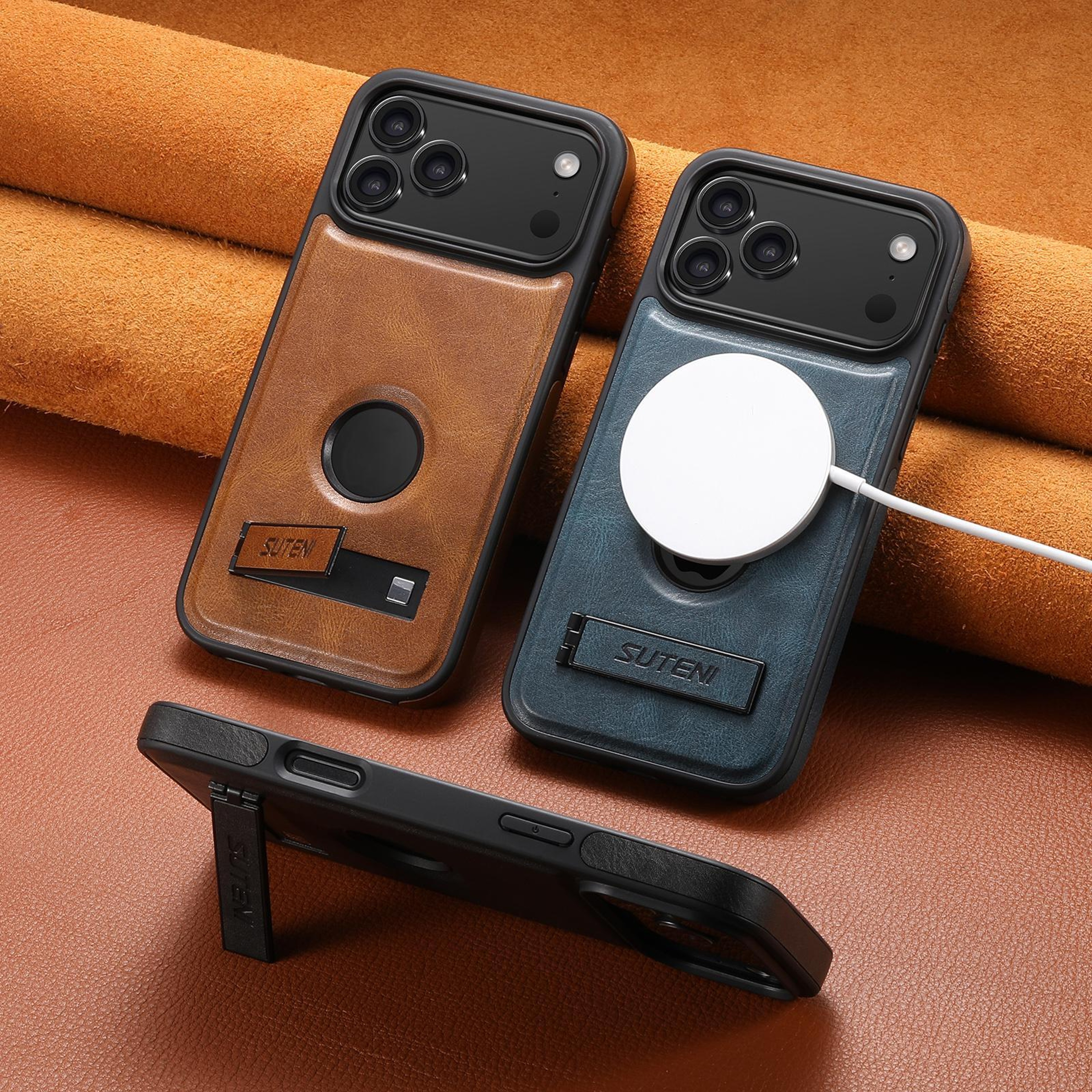 IPhone 18 Pro Max MagSafe PU Leather Magnetic Phone Case 4