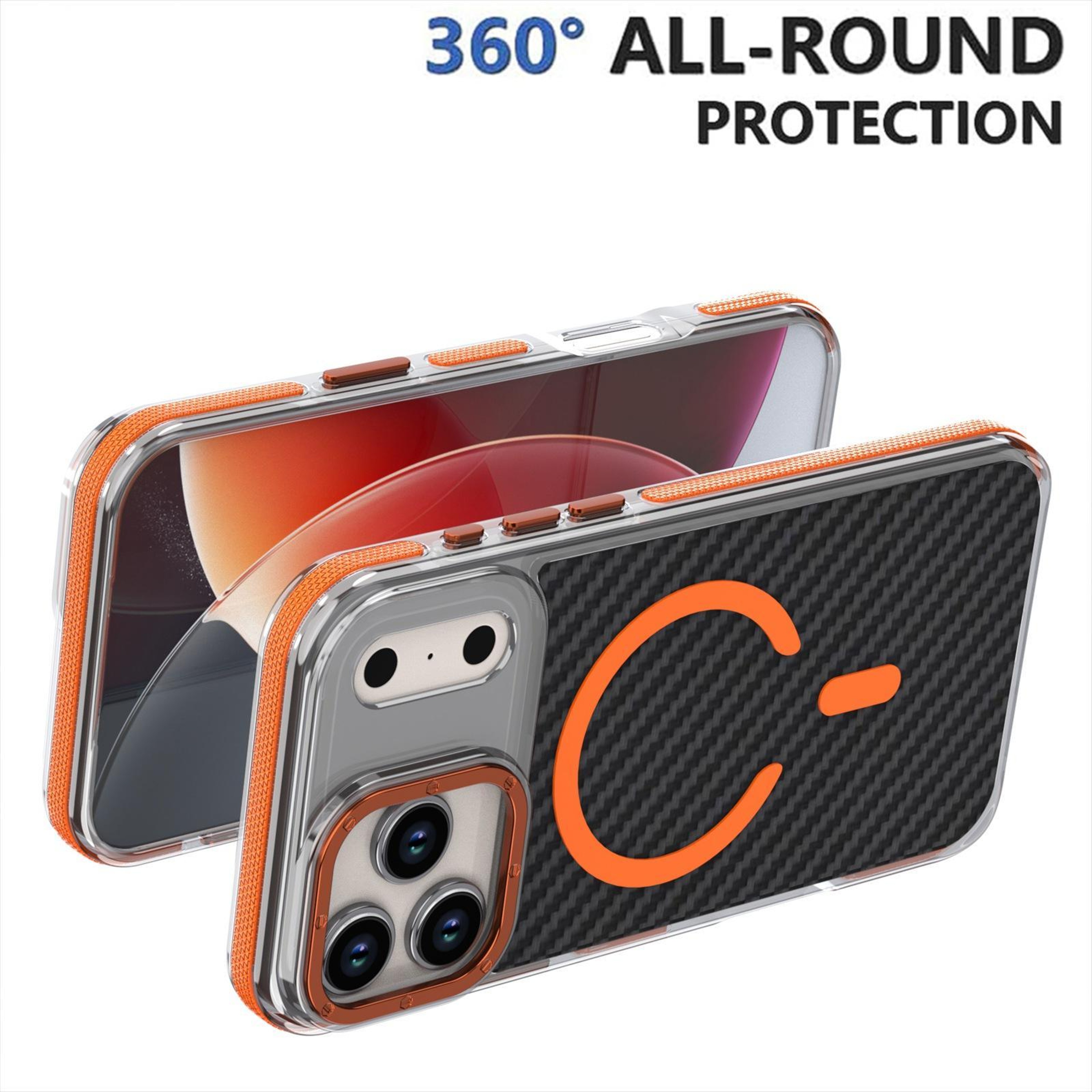 IPhone 18 Pro Max MagSafe Case With DualColor Carbon Fiber Texture 1