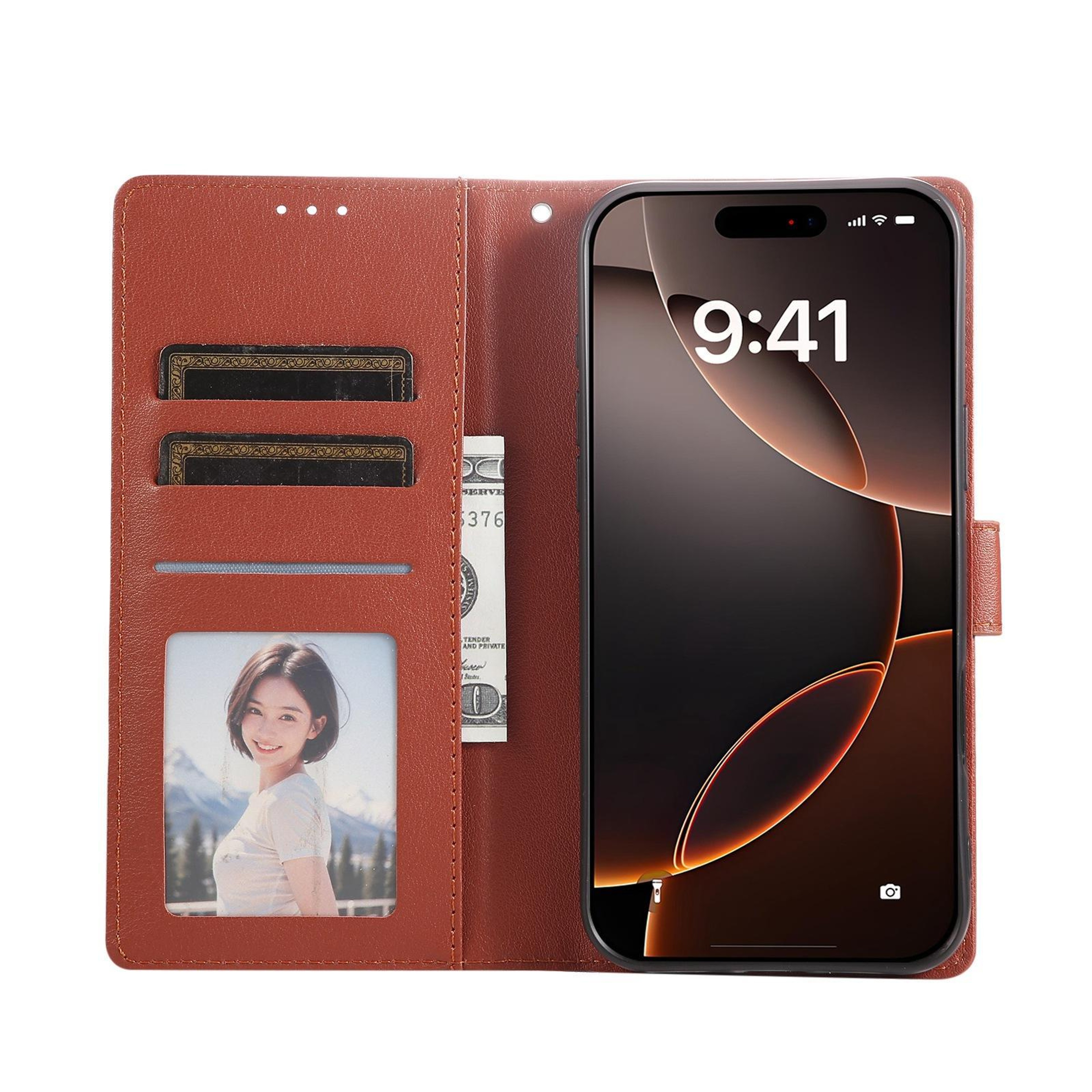 IPhone 18 Pro Max Leather Case With 3 Card Slots 3