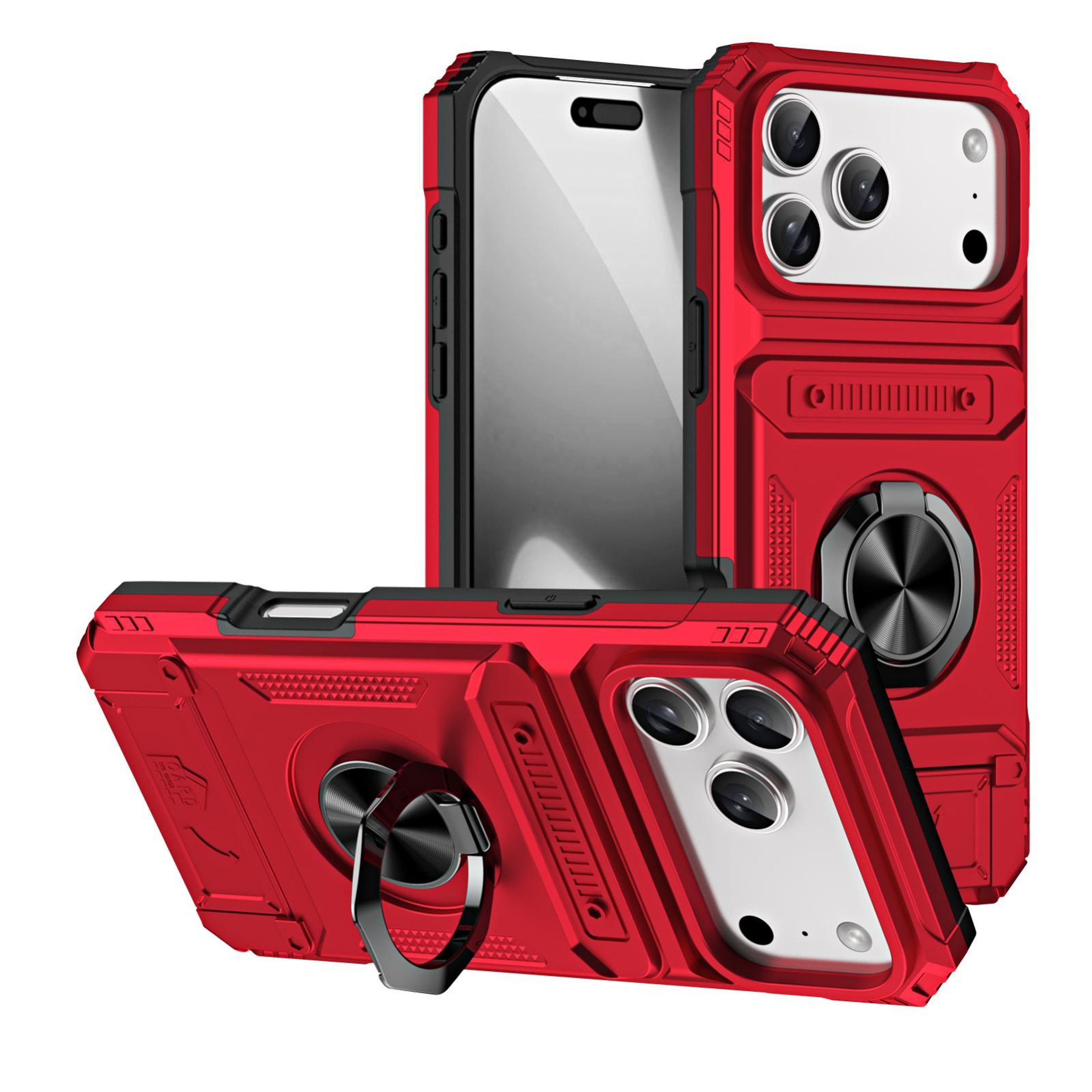 Shockproof TPU And PC Ring Holder Case For IPhone 18 Pro Max 0