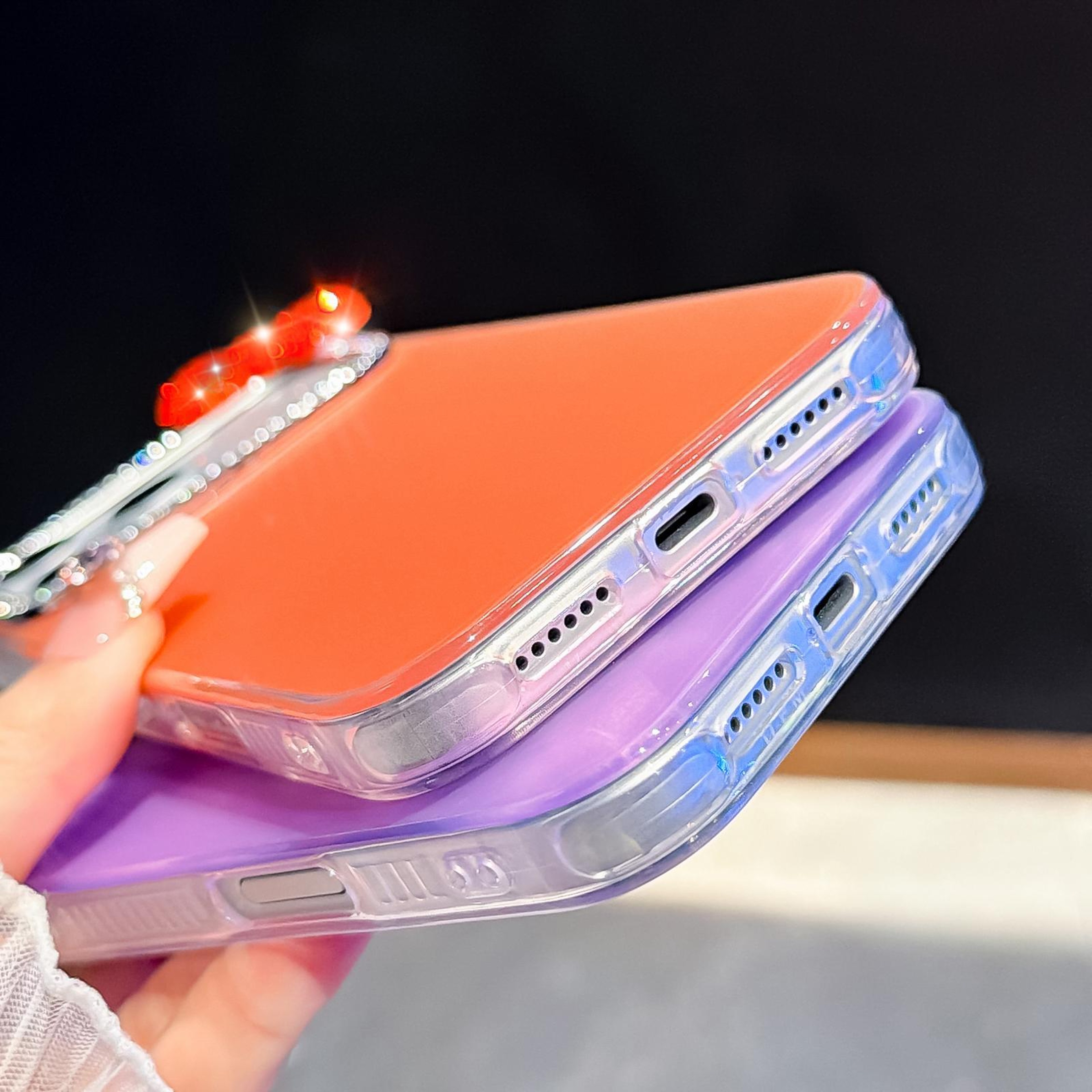 IPhone 18 Pro Cute Bowknot Case With Pearl Beaded Wrist Strap 4