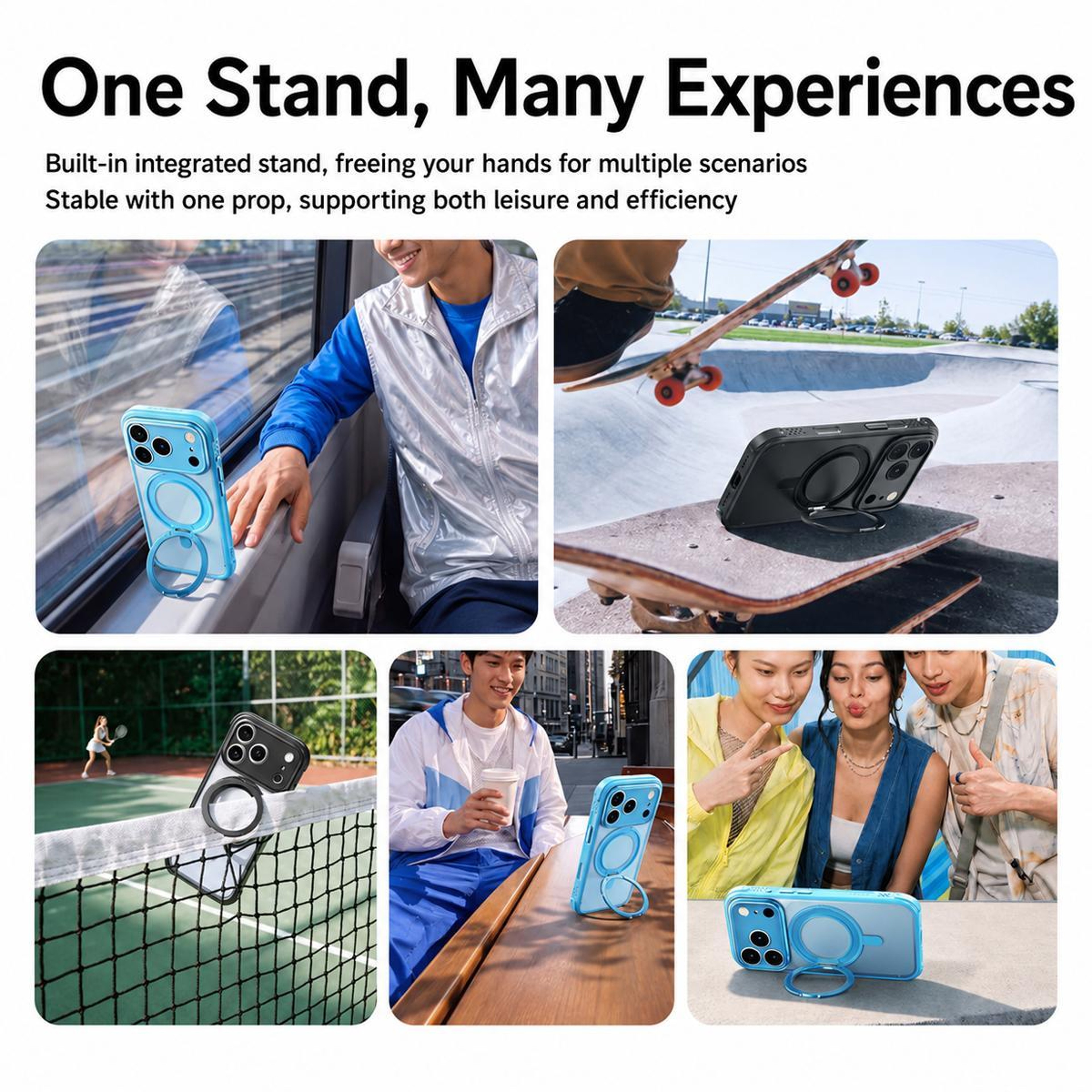 IPhone 18 Pro Magnetic Case With 360 Rotating Invisible Stand 9