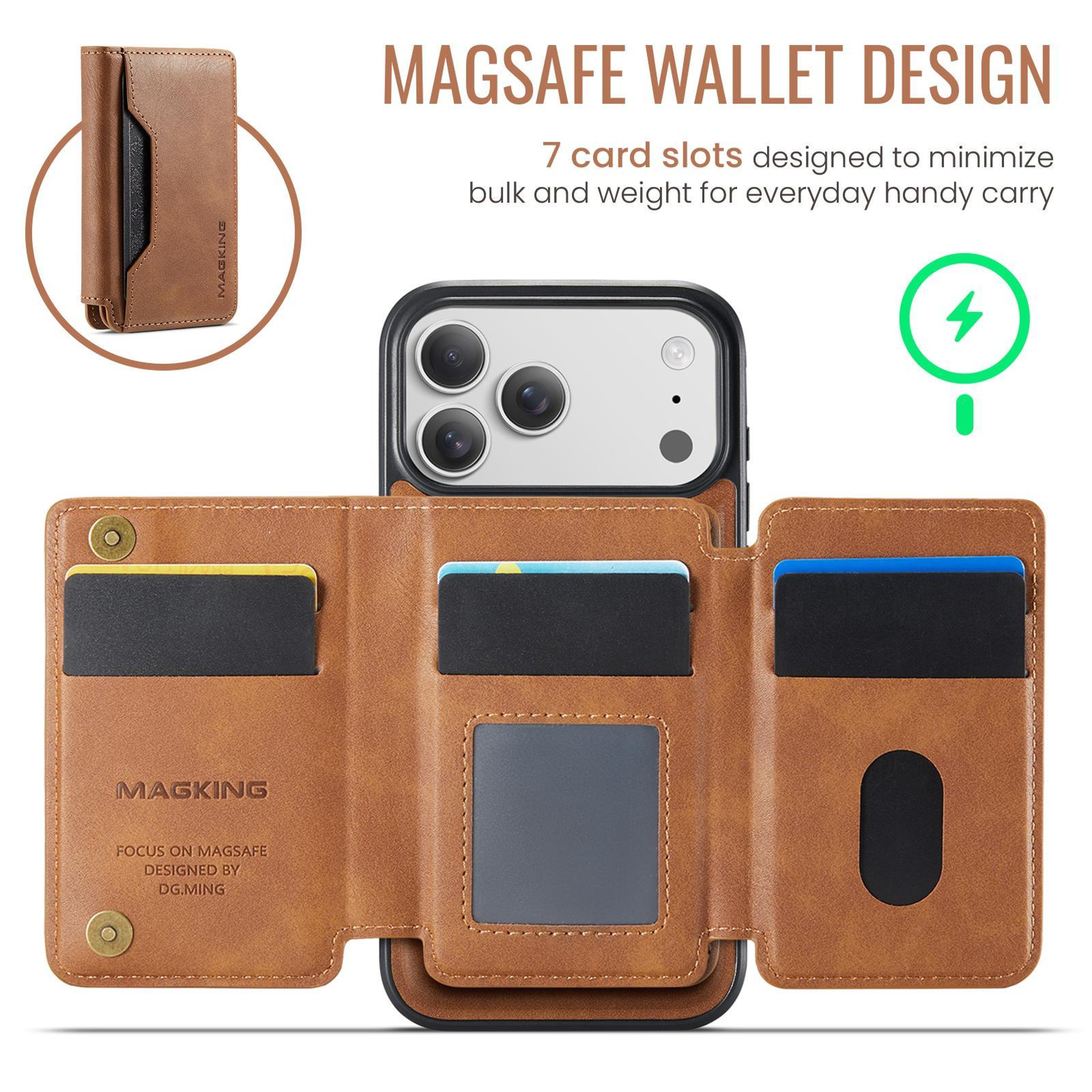 IPhone 18 Pro Max RFID Wallet Case With Detachable Card Holder And Stand 2
