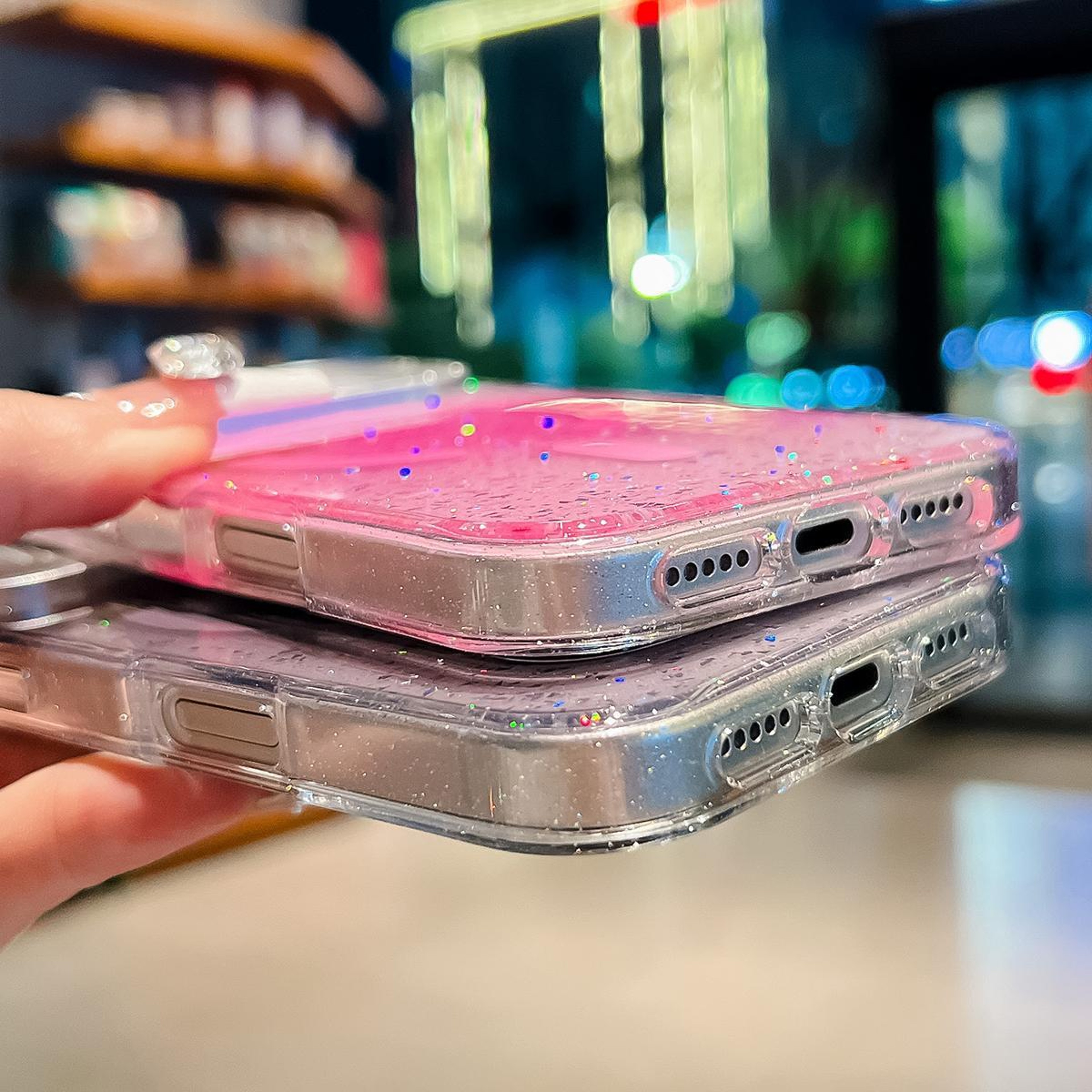 IPhone 18 Pro Max MagSafe Case With Metal Lens Frame And Glitter IMD Design 4