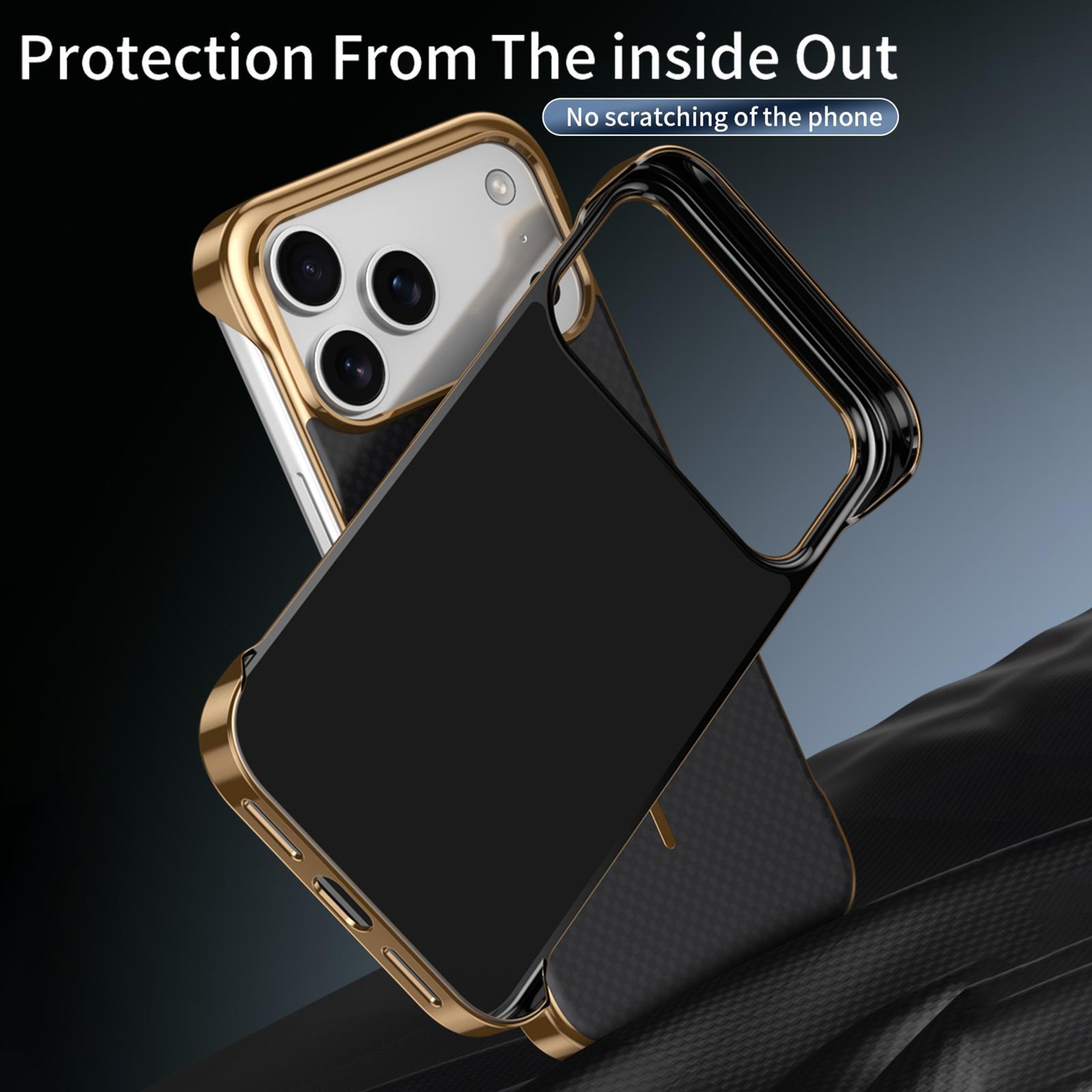 Borderless Kevlar Texture Magnetic Case For IPhone 18 Pro Max 6