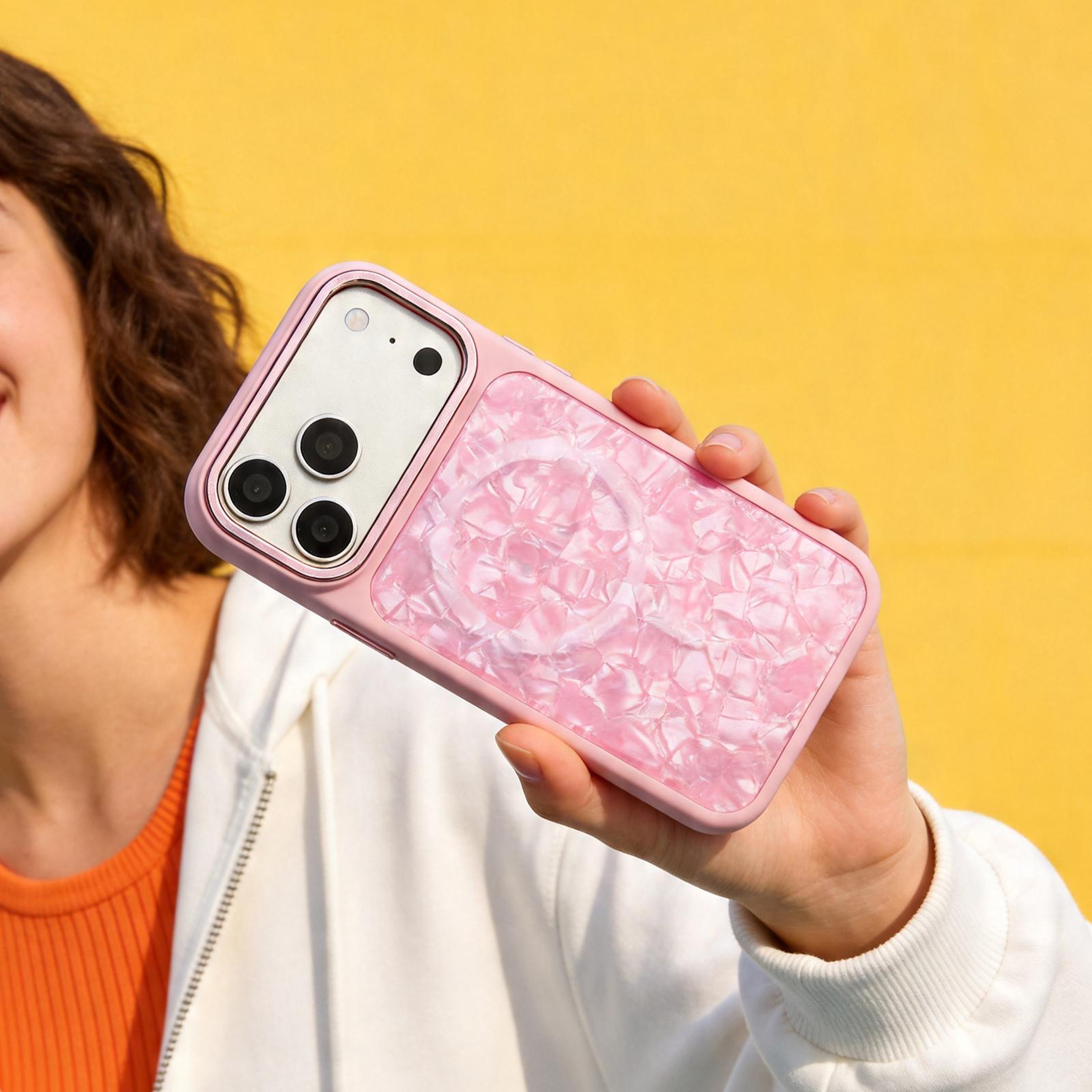 Iridescent Magnetic IPhone 18 Pro Case With Seashell Pattern 5