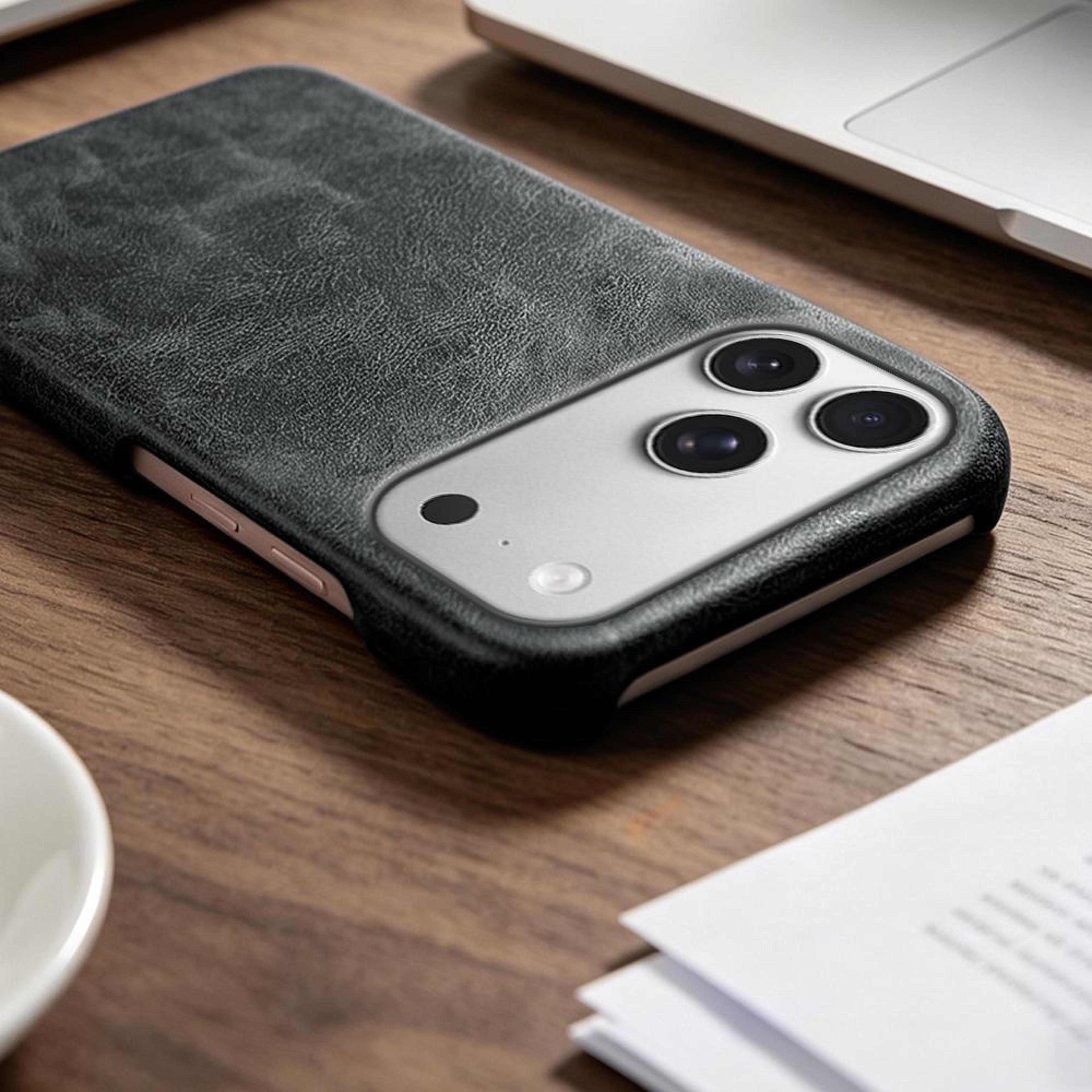 IPhone 18 Pro Retro Skin Magnetic PU Leather Back Phone Case 2