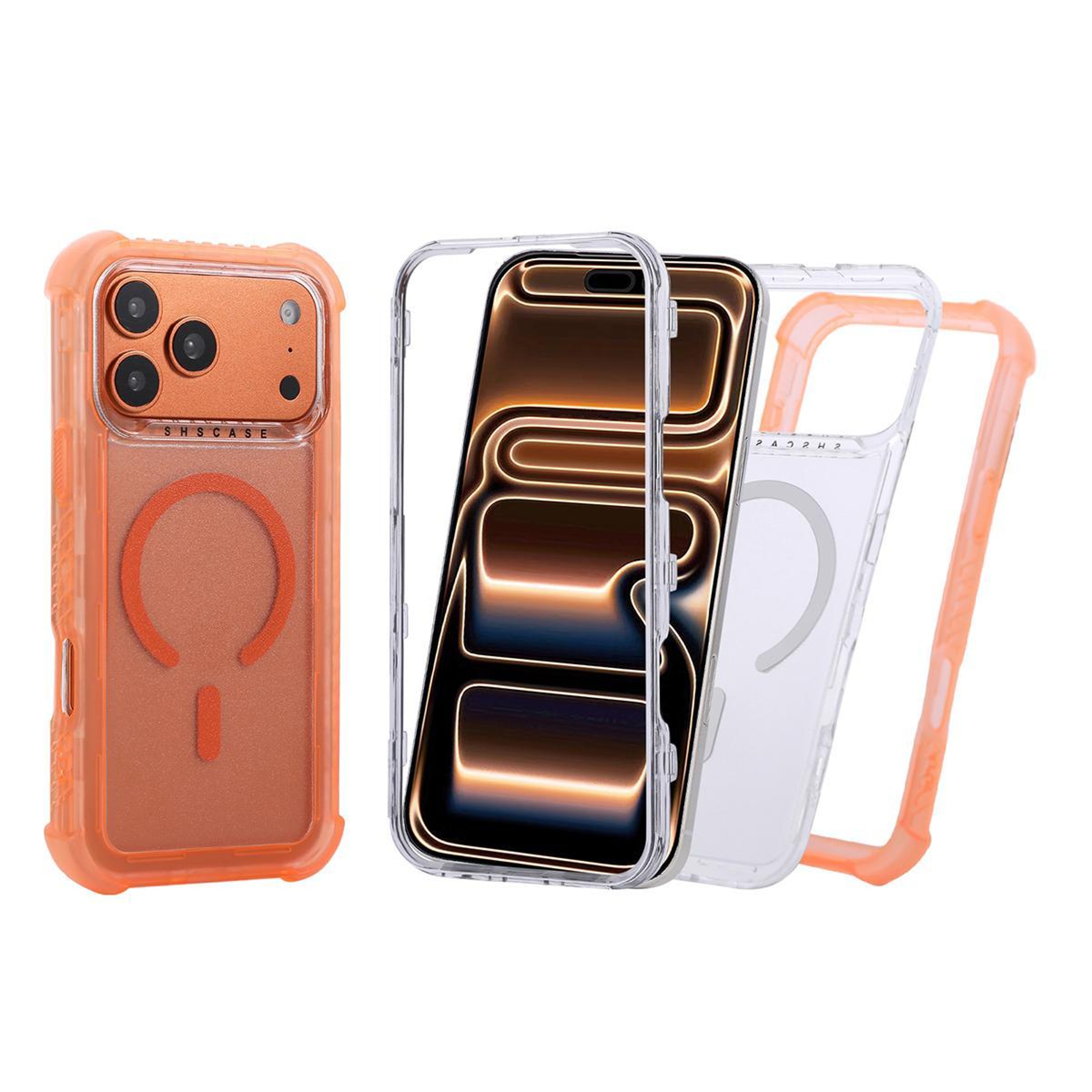 Transparent Matte MagSafe Phone Case For 18 Pro With Wrist Strap 7