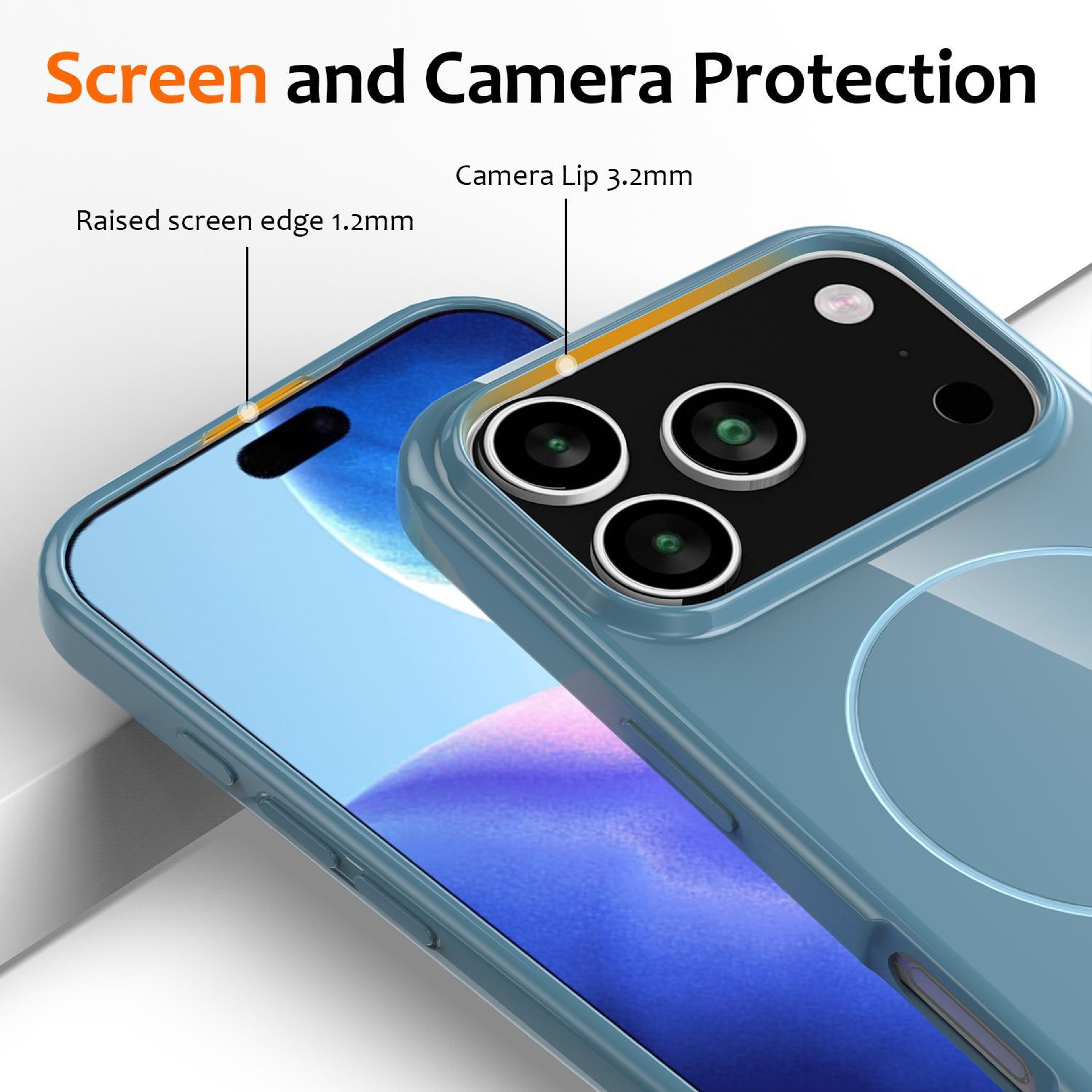IPhone 18 Pro Max Case Glossy TPU MagSafe Shockproof Case With Lanyard 2
