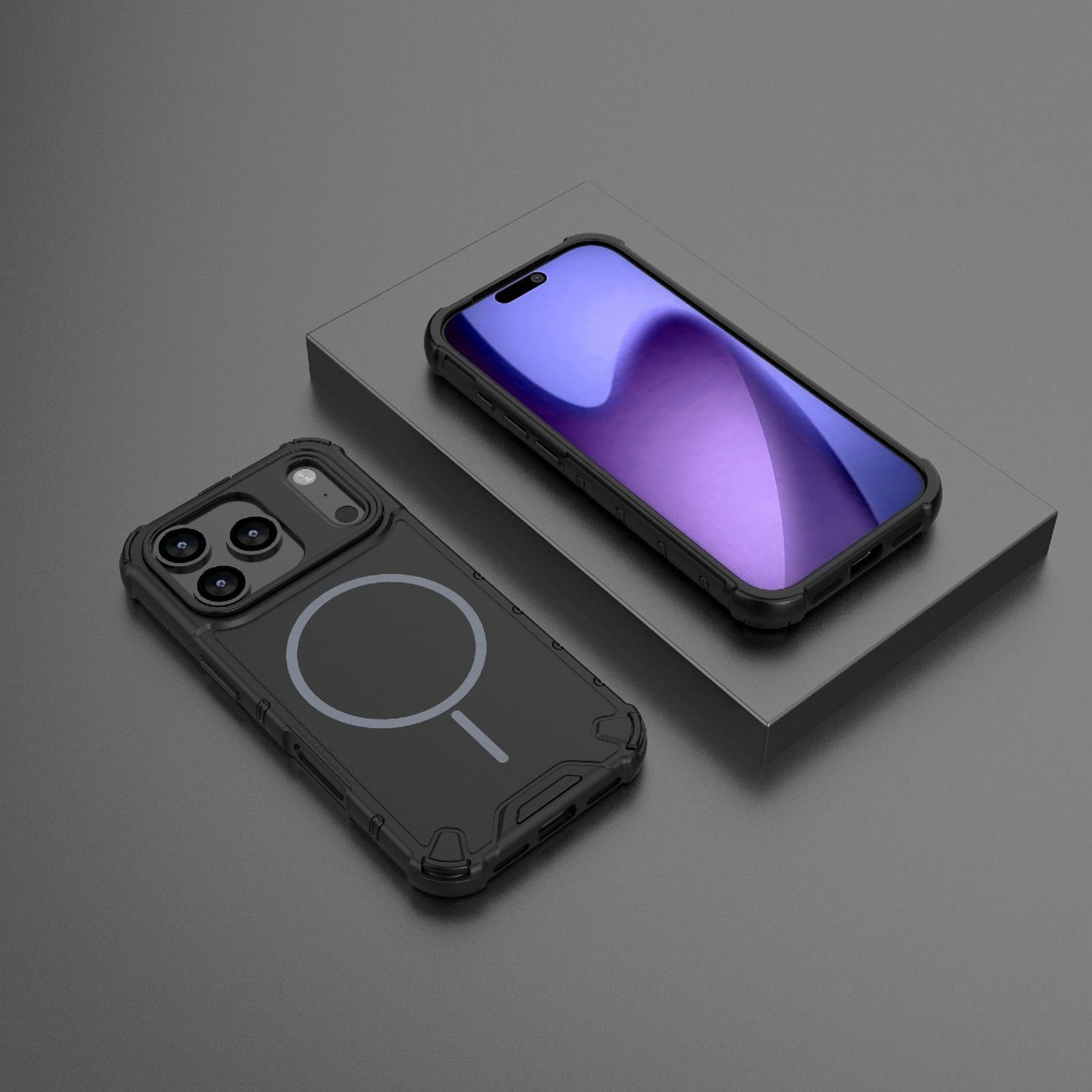 Grating Solid Color Magnetic IPhone 18 Pro Case With Wireless Charging Support 1