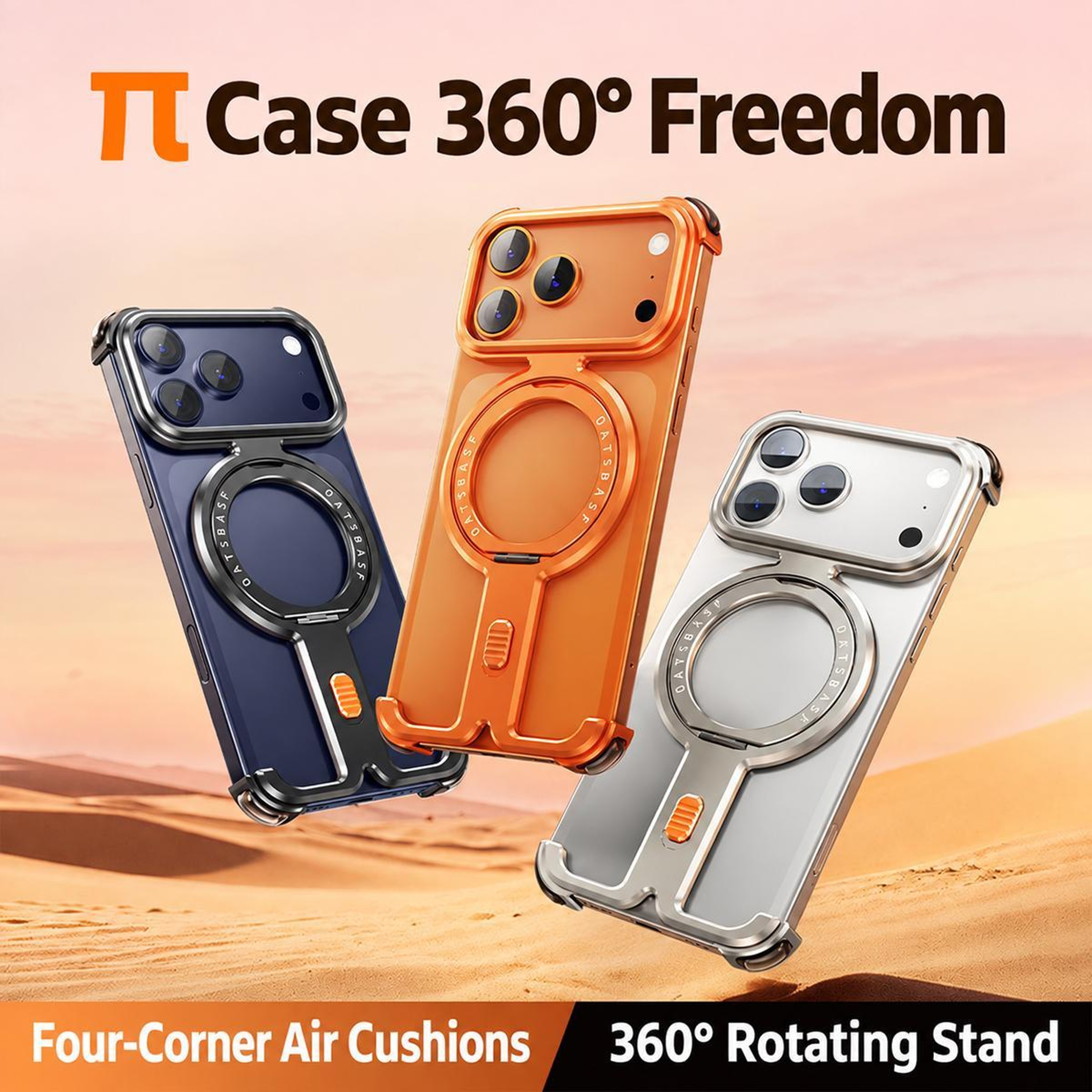 Magnetic Phone Case For IPhone 18 Pro Max With 360 Degree Rotating Holder 3