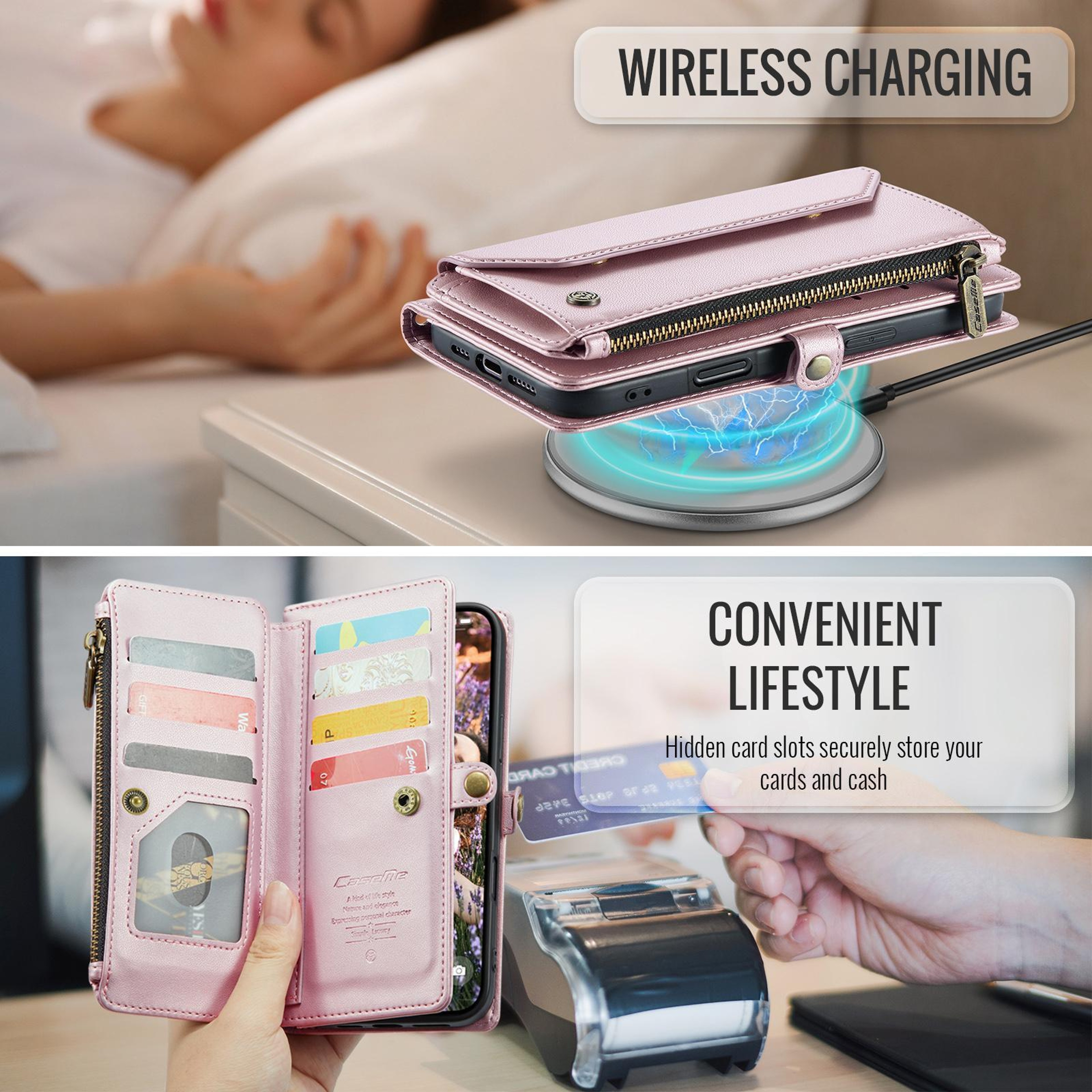 IPhone 18 Pro Max Wallet Case With RFID Blocking And Crossbody Straps 5