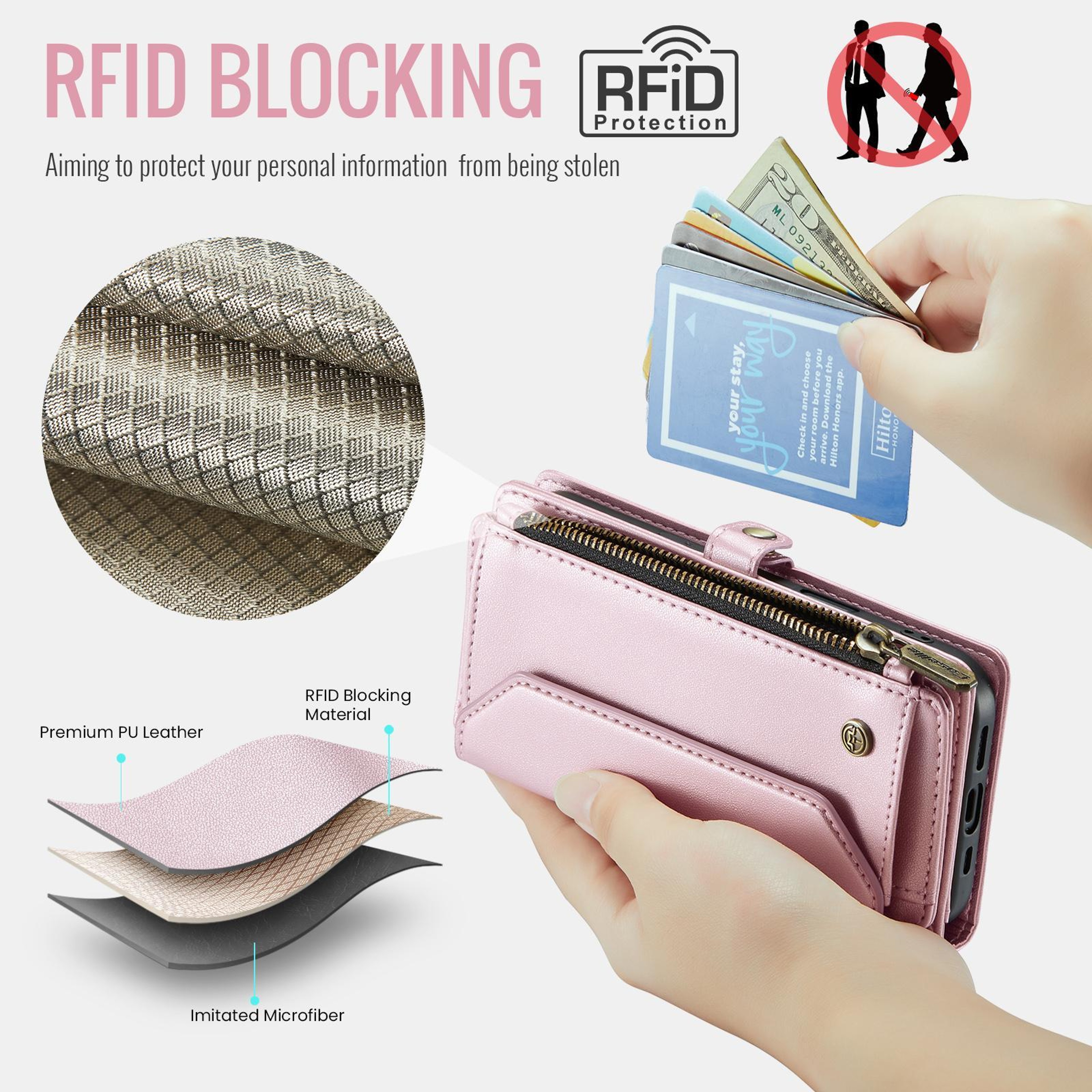 IPhone 18 Pro Max Wallet Case With RFID Blocking And Crossbody Straps 6