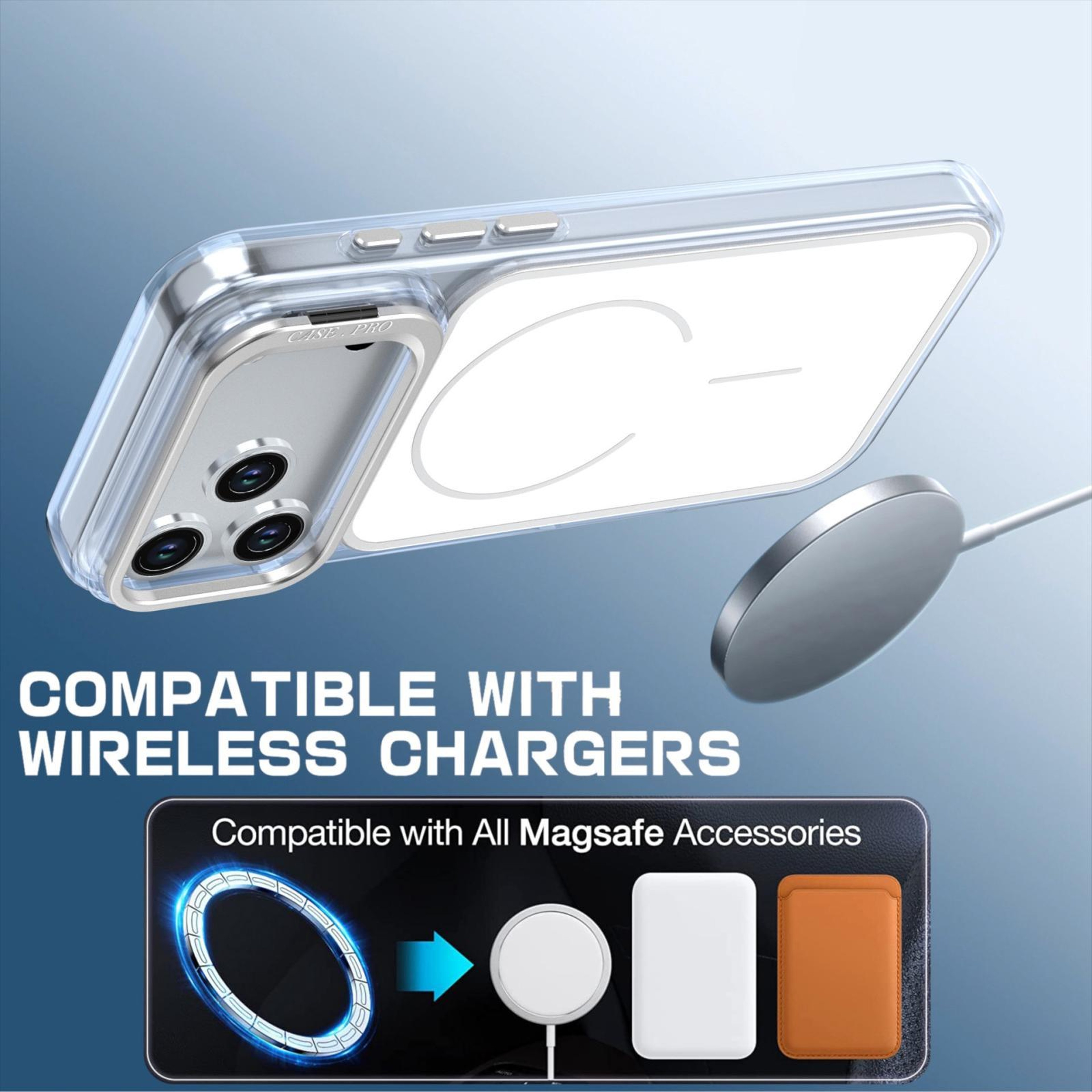 18 Pro Max Bright Color Block Magnetic Phone Case With Camera Stand 2