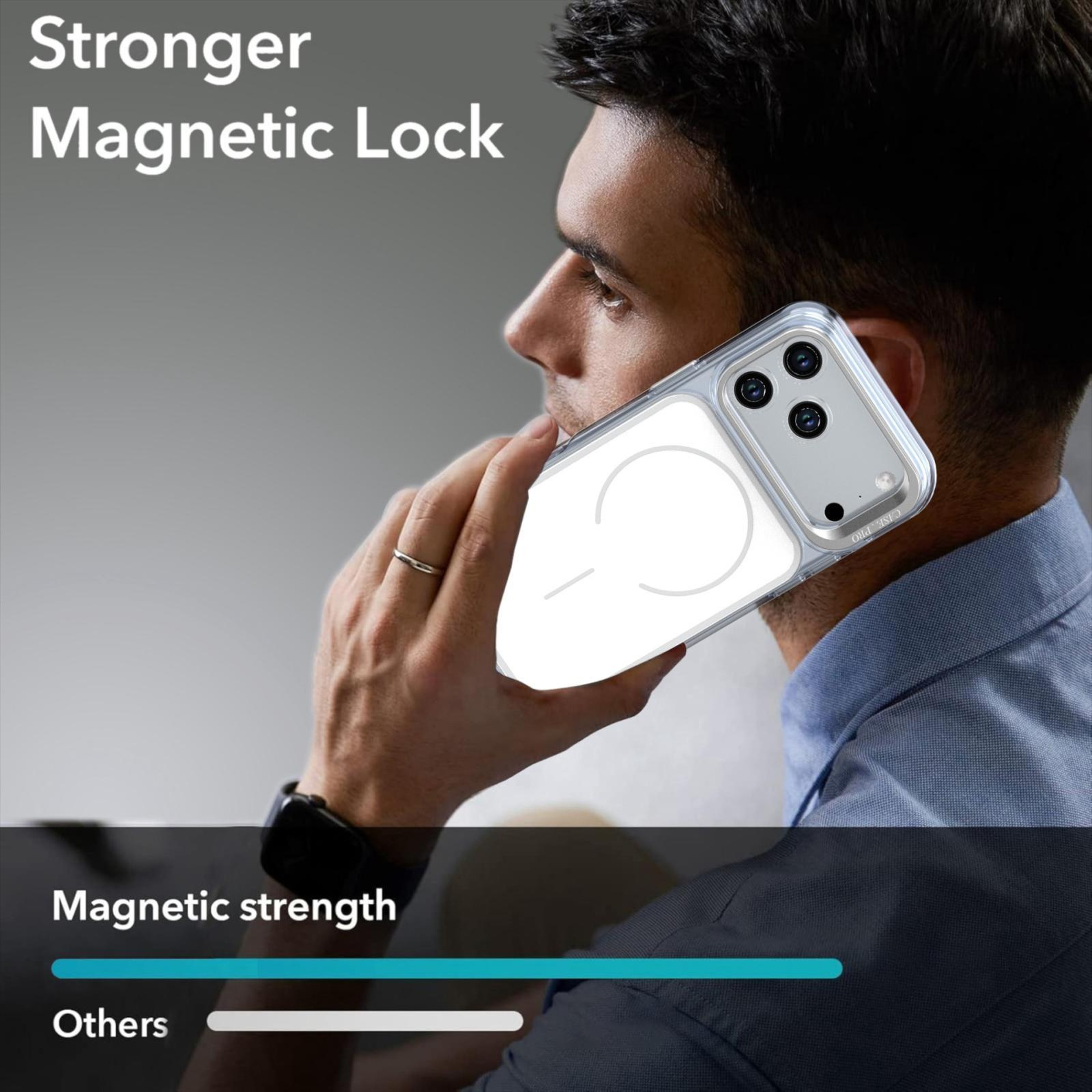 18 Pro Max Bright Color Block Magnetic Phone Case With Camera Stand 5