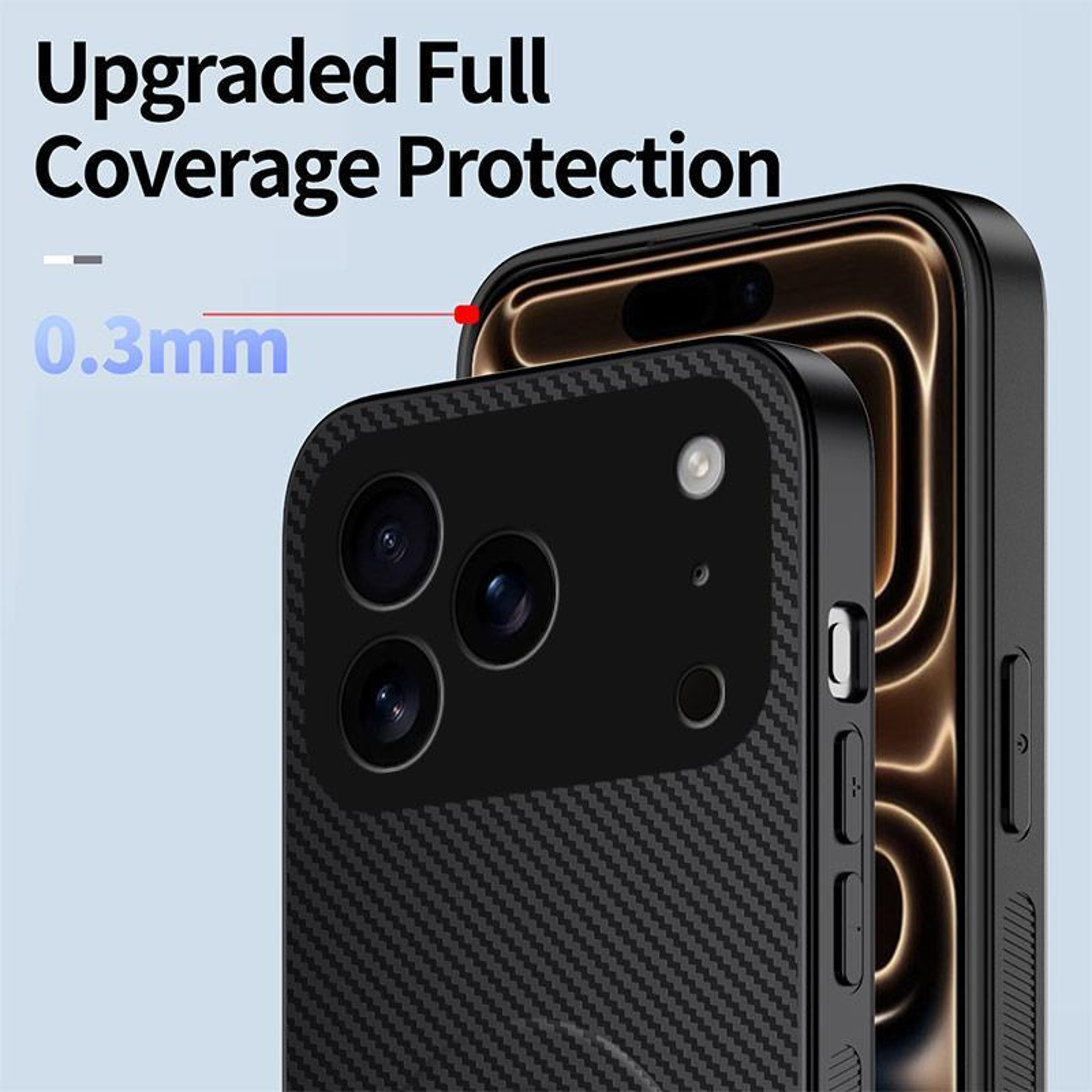 IPhone 18 Pro Max Magnetic Kickstand Case With Carbon Fiber Texture 4