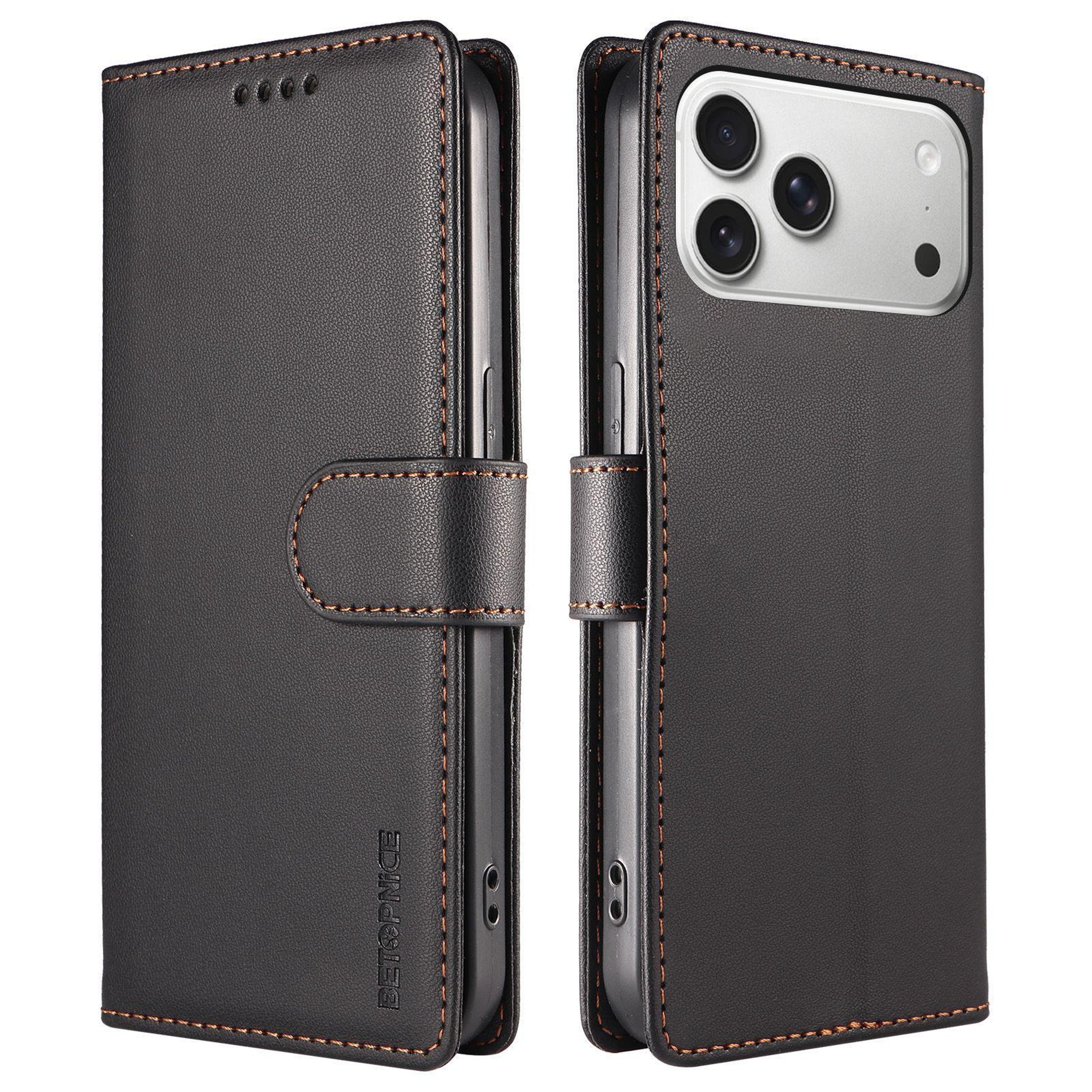 IPhone 18 Pro RFID Wallet Case With Card Holder Stand And Hand Strap 1