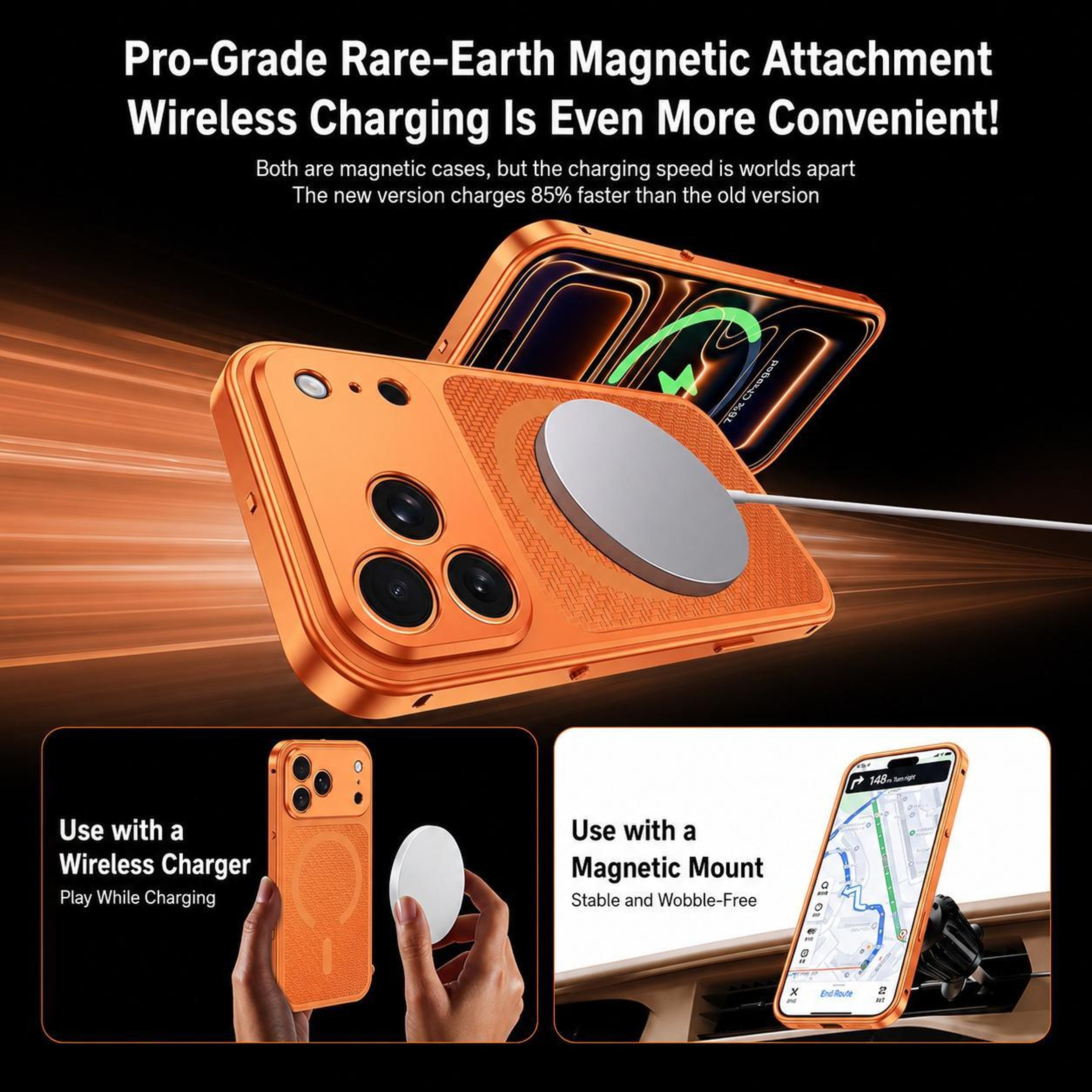 18 Pro Max Magnetic Metal Cooling Phone Case With Shockproof Protection 2