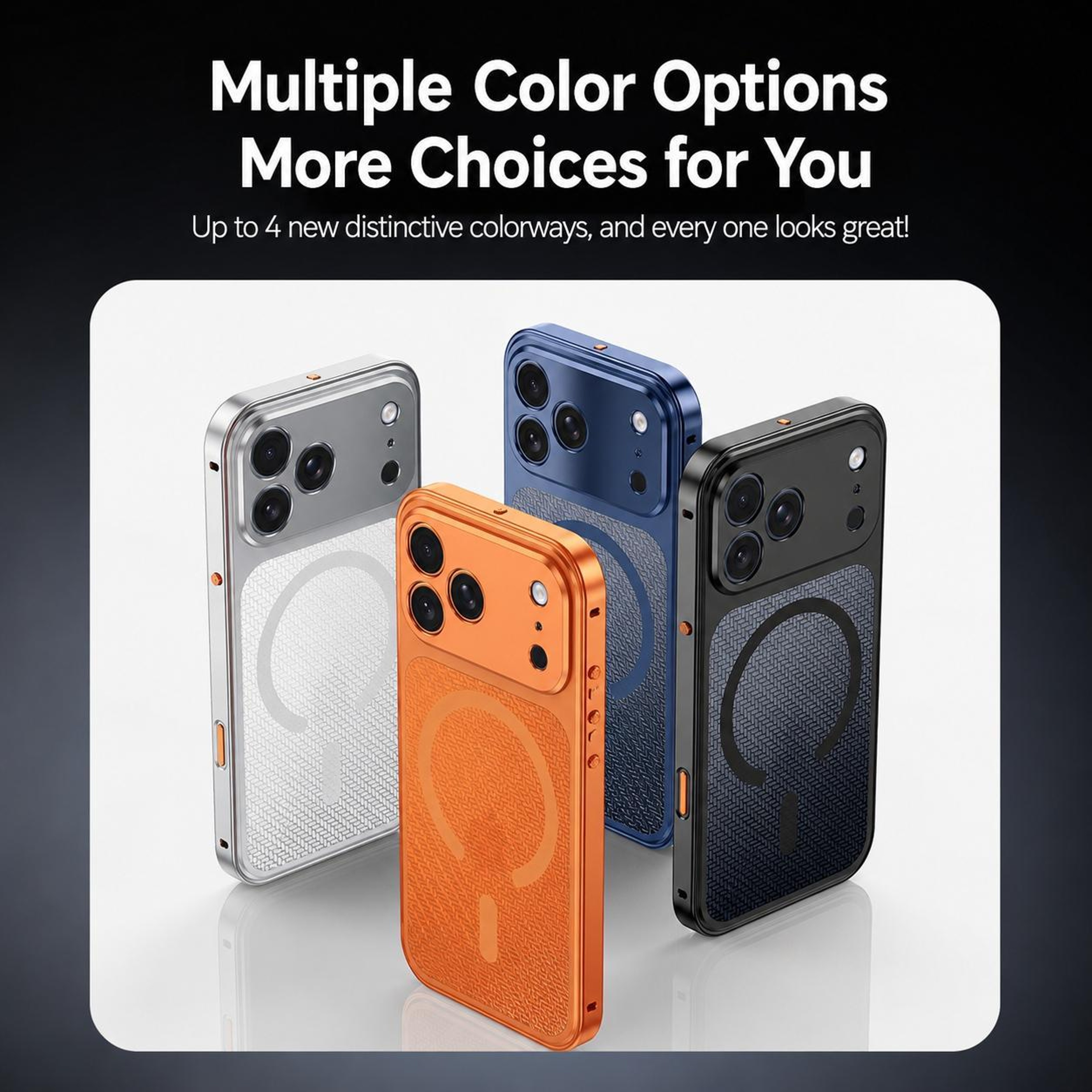 18 Pro Max Magnetic Metal Cooling Phone Case With Shockproof Protection 7