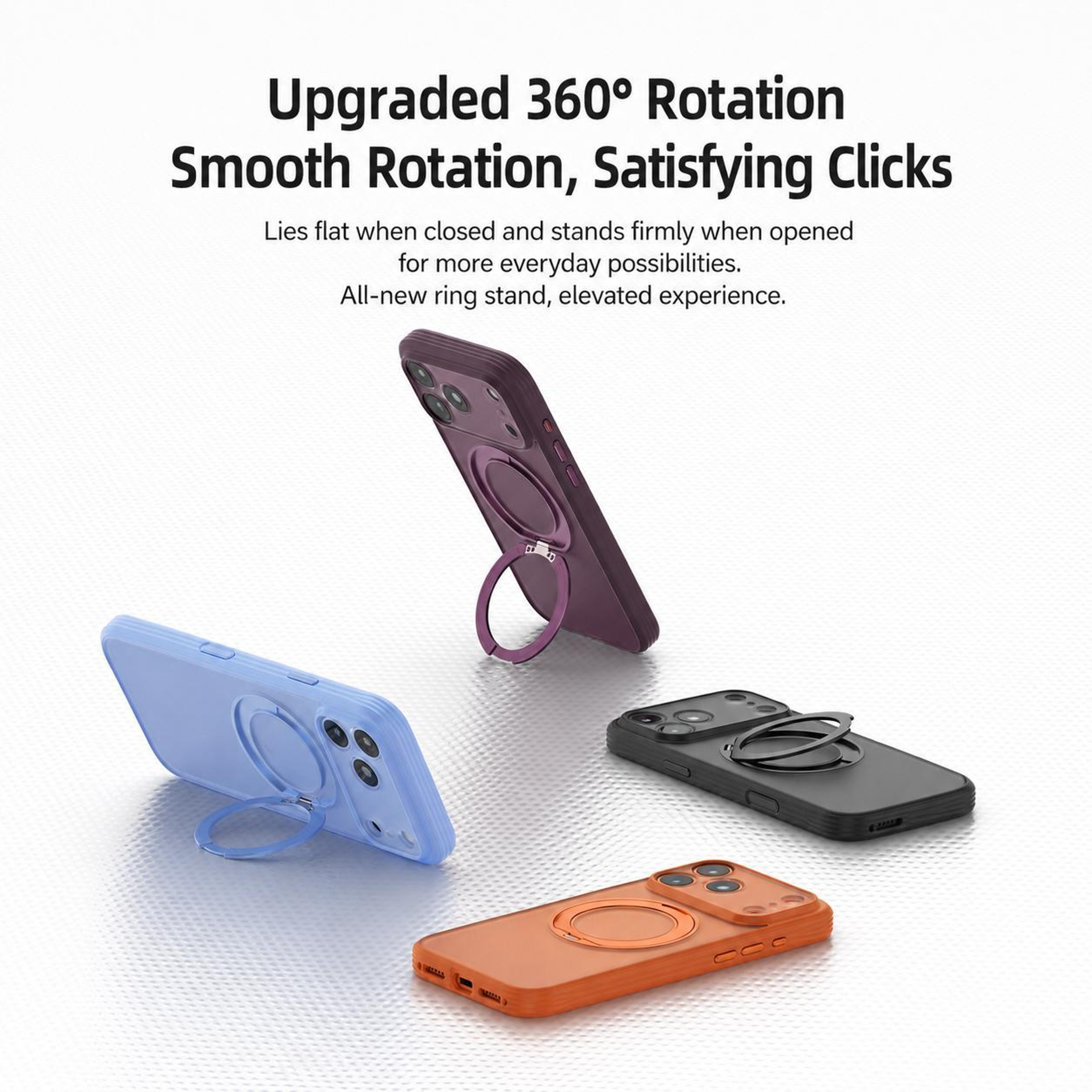 18 Pro Max Magnetic Shockproof Phone Case With Rotating Ring Stand 6
