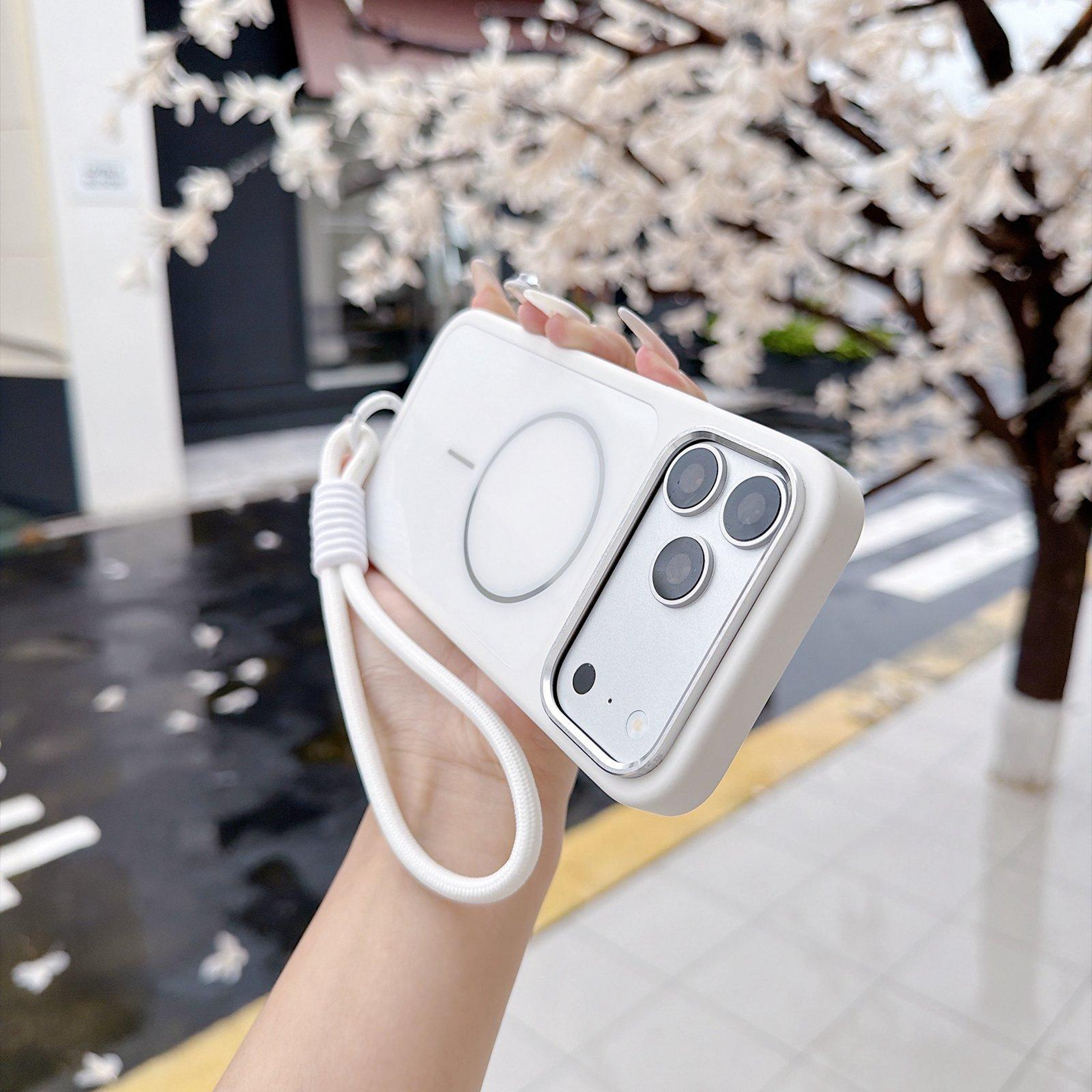 IPhone 18 Pro Max Magnetic TwoTone Phone Case With Wrist Strap 2