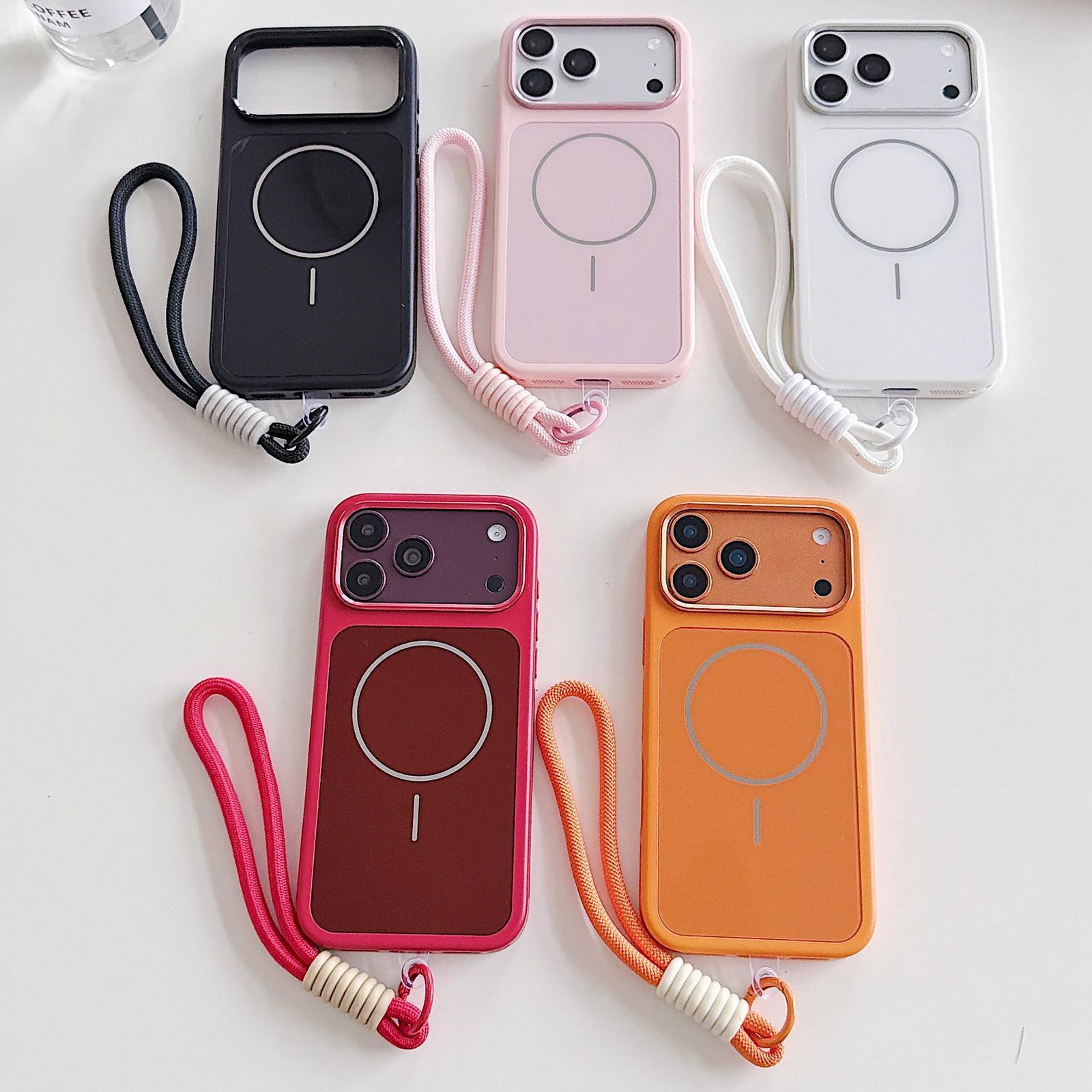 IPhone 18 Pro Max Magnetic TwoTone Phone Case With Wrist Strap 4