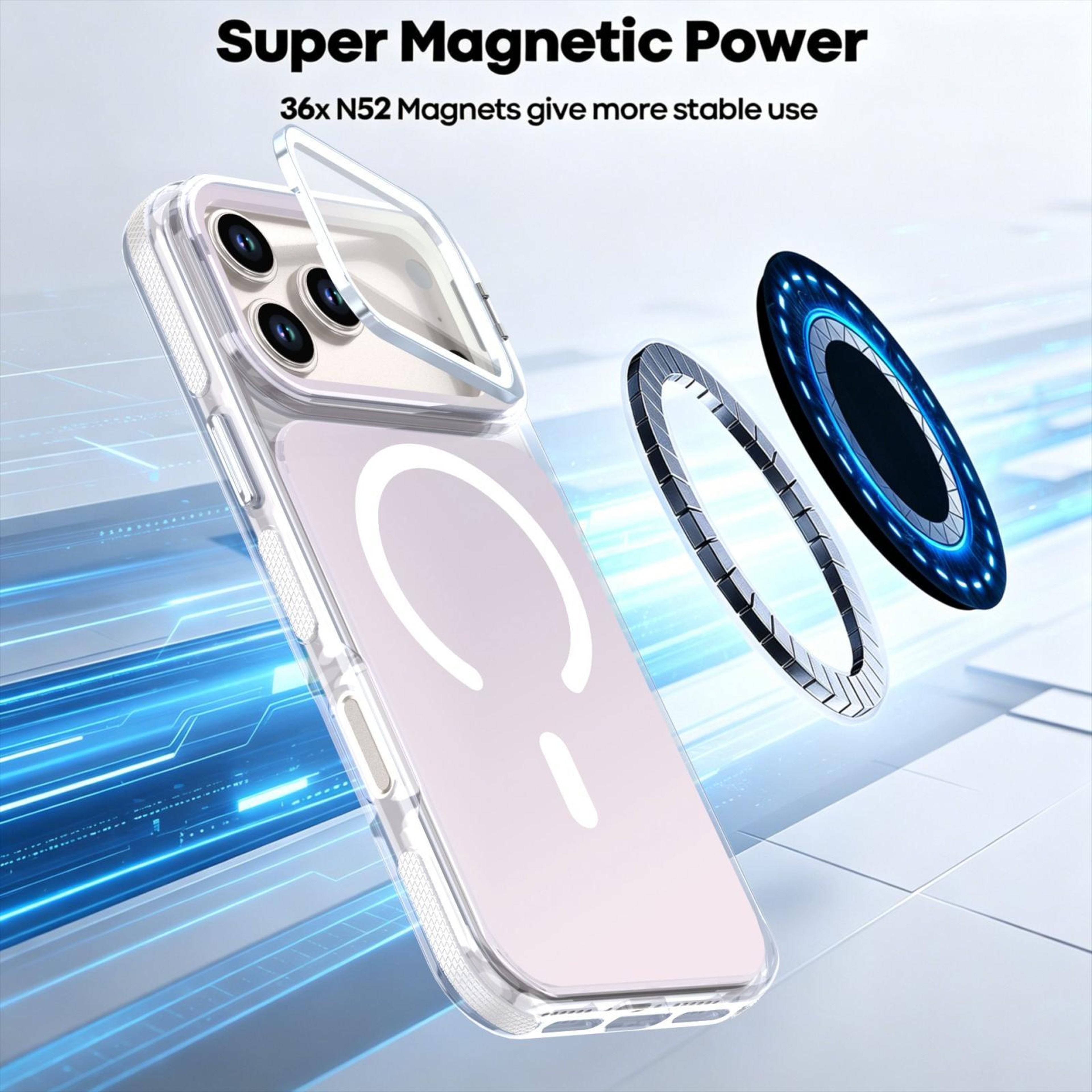 IPhone 18 Pro Case With Magnetic Kickstand And Camera Lens Cover 2