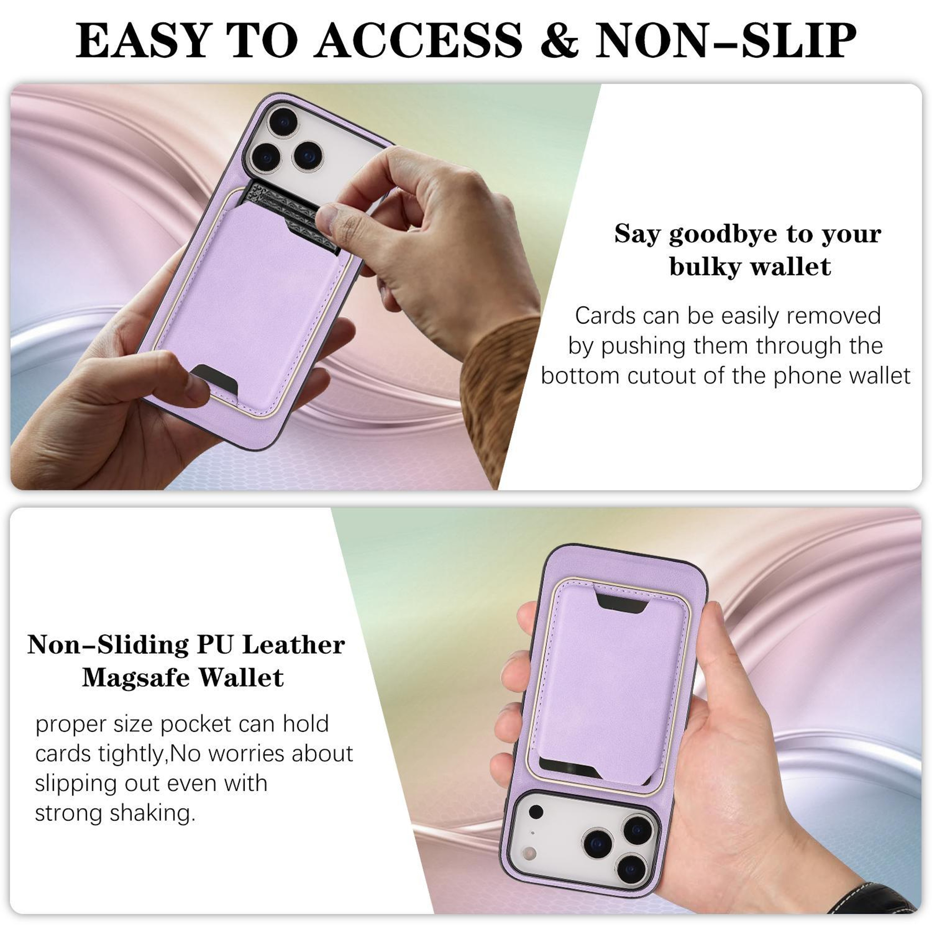 IPhone 18 Pro Max Magnetic Wallet Case With MagSafeCompatible Ring And 3Card Holder 6