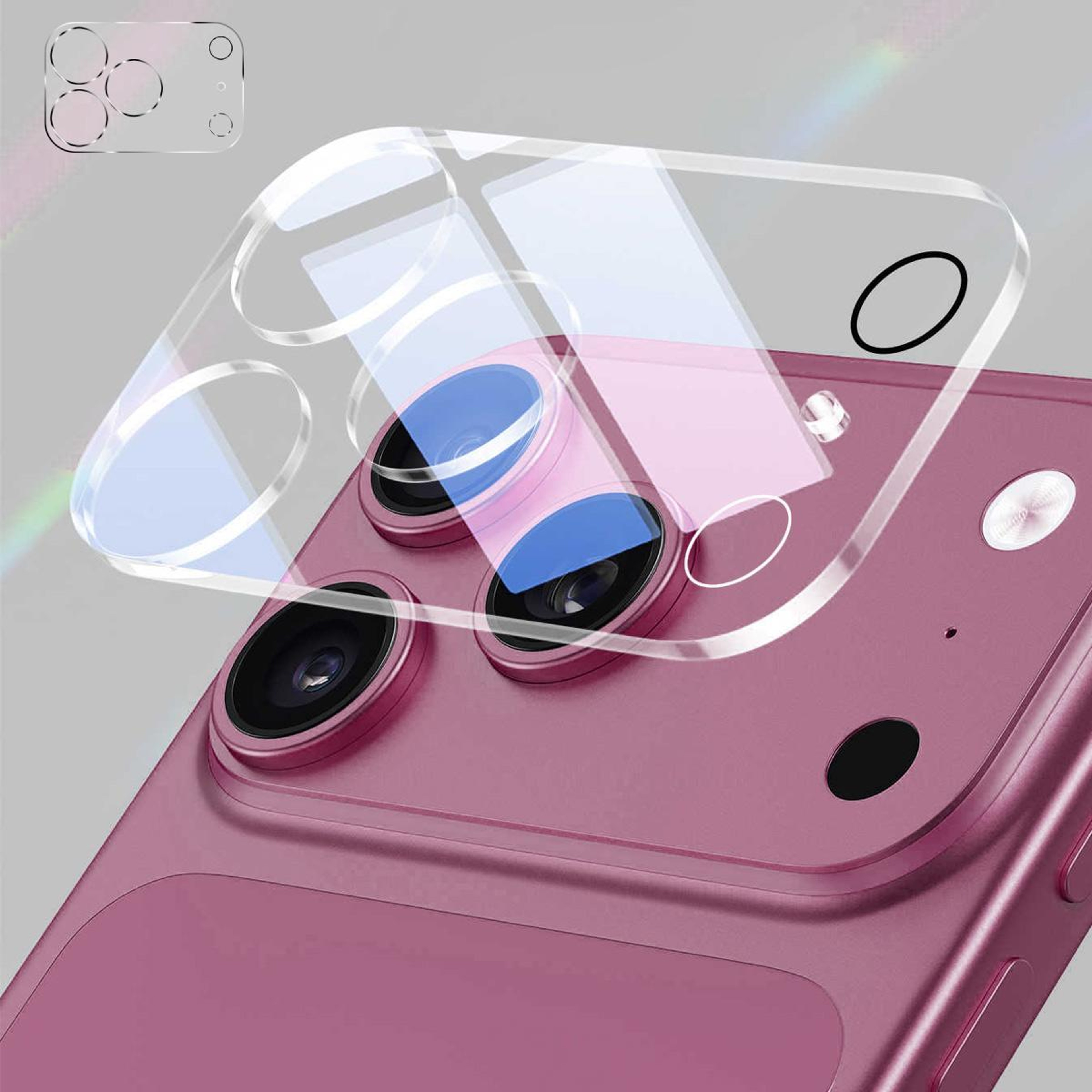 iPhone 18 Pro Max 9H Tempered Glass Rear Camera Lens Protector – view 1