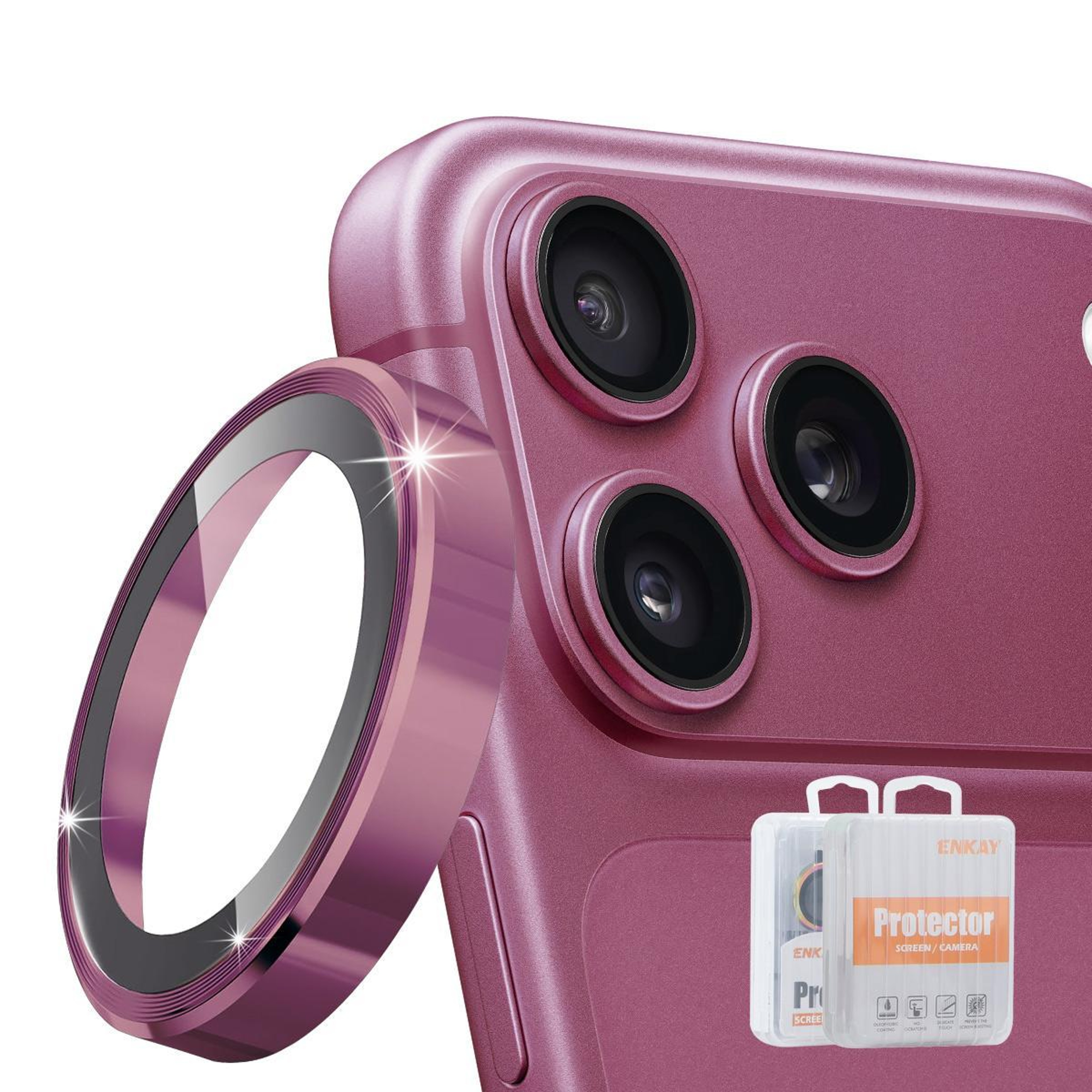 iPhone 18 Pro and 18 Pro Max 9H Tempered Glass Camera Lens Protector with Aluminum Alloy – view 1