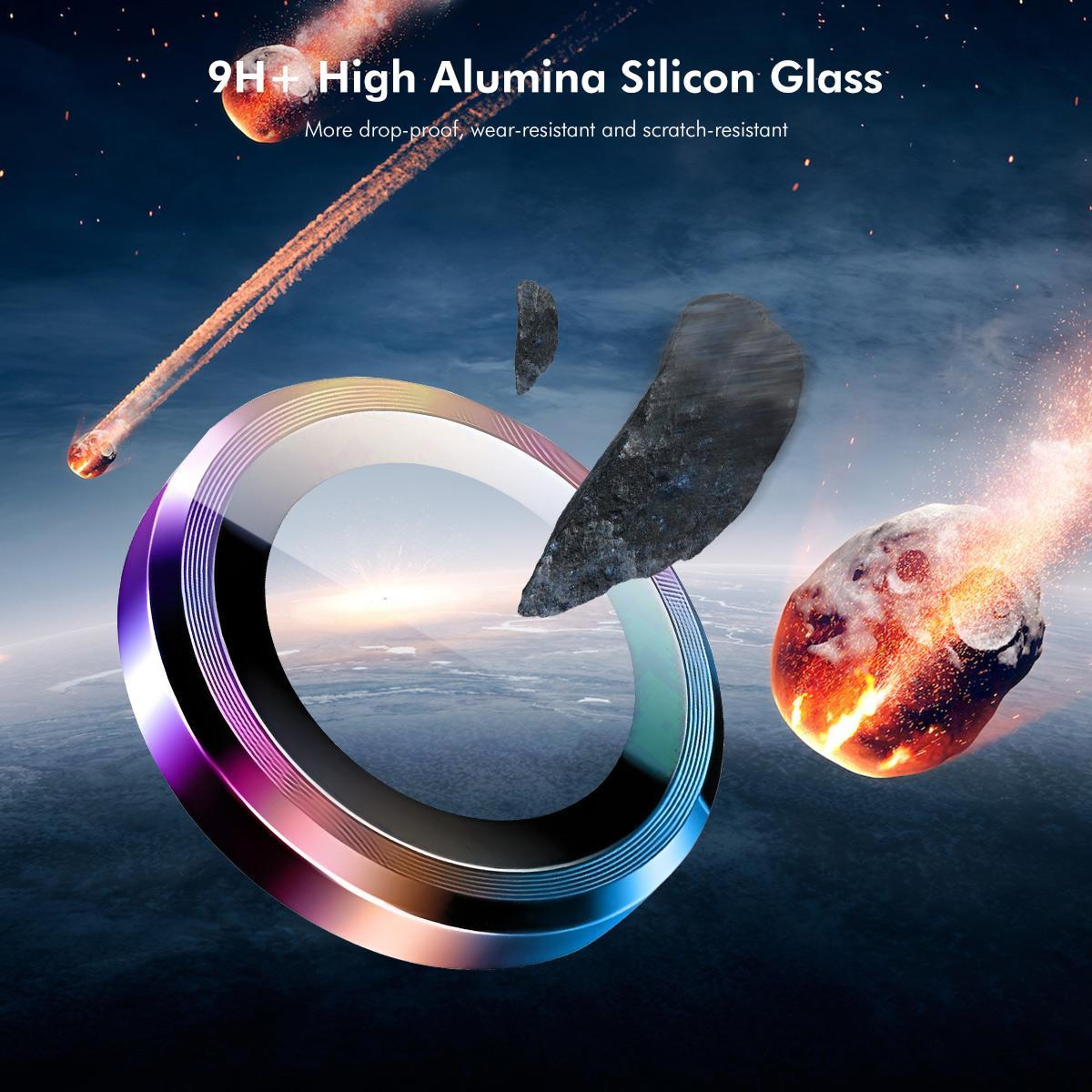 iPhone 18 Pro and 18 Pro Max 9H Tempered Glass Camera Lens Protector with Aluminum Alloy – view 3