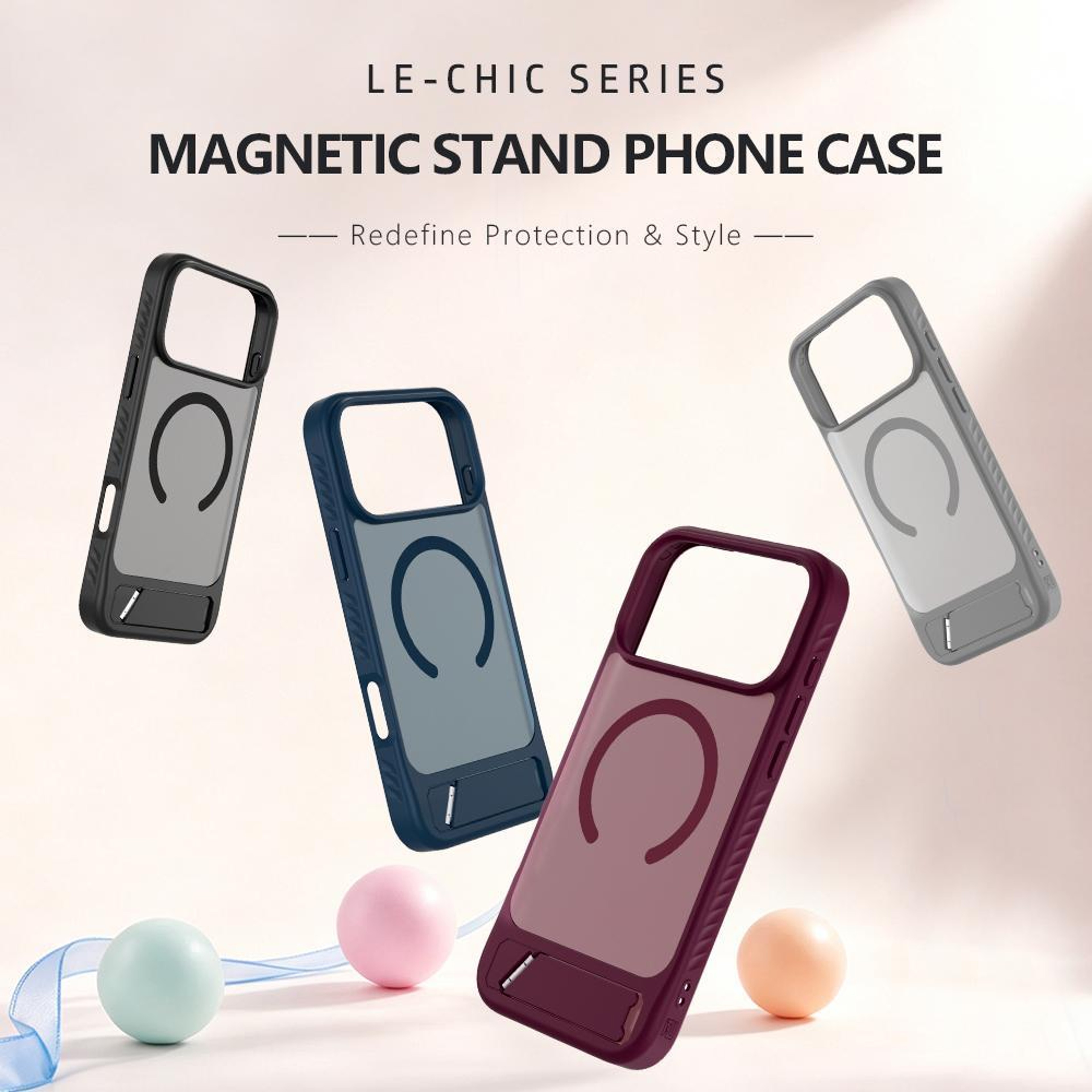 IPhone 18 Pro Magnetic Phone Case With Hidden Adjustable Kickstand And Drop Protection 7