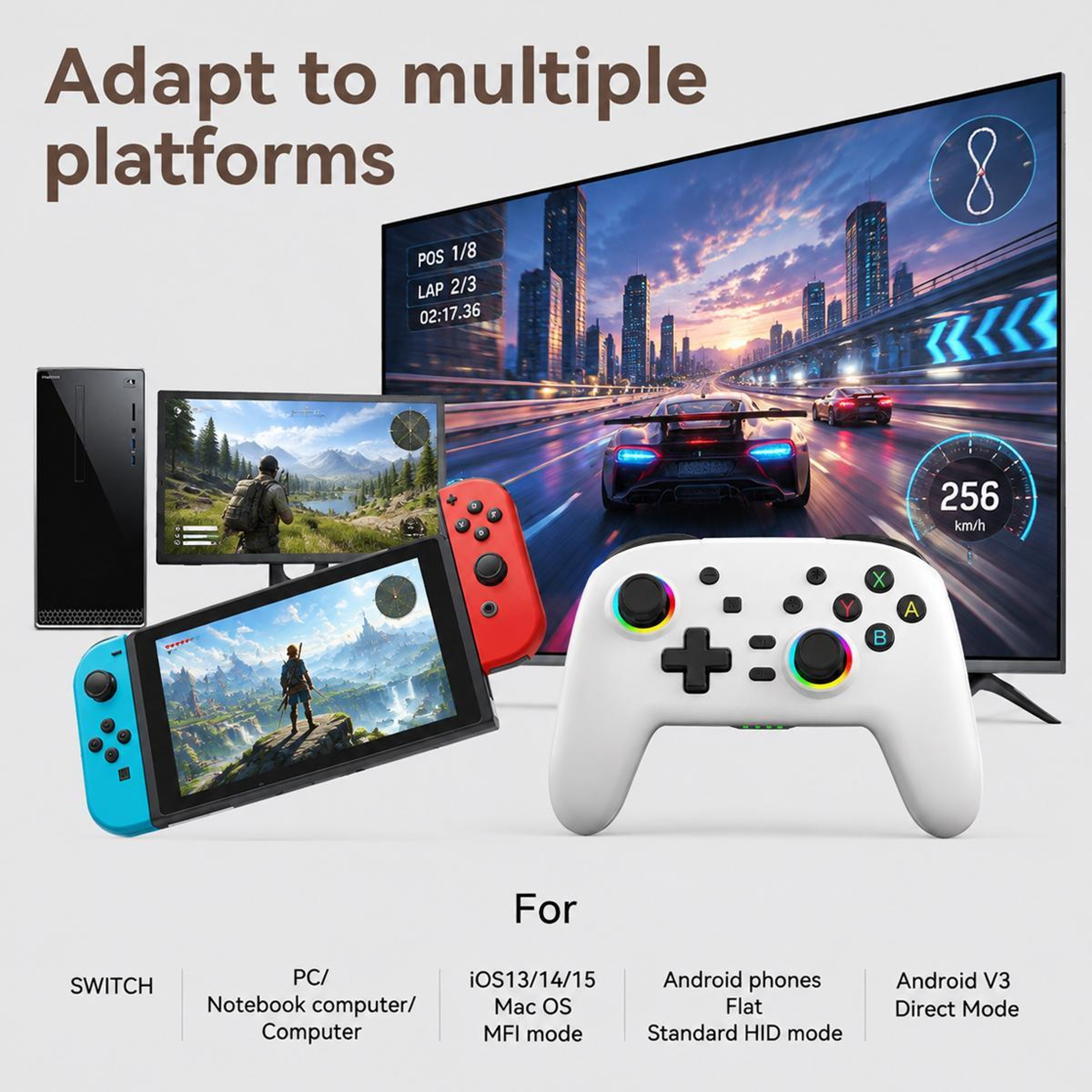 Wireless Bluetooth Game Controller with 6-Axis Motion Control and Vibration – view 9