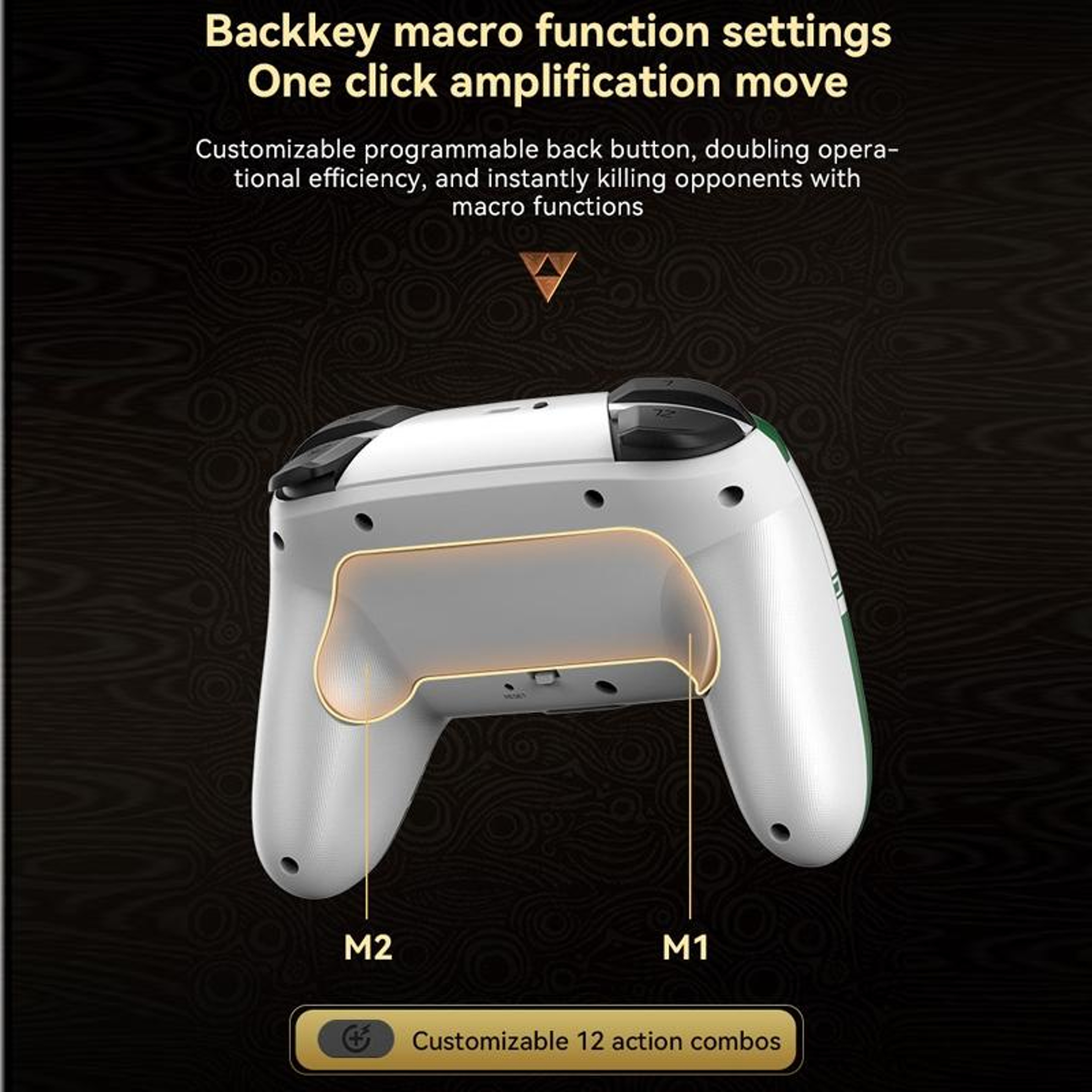Wireless Bluetooth Game Controller with 6-Axis Motion Control and Vibration - White – view 14