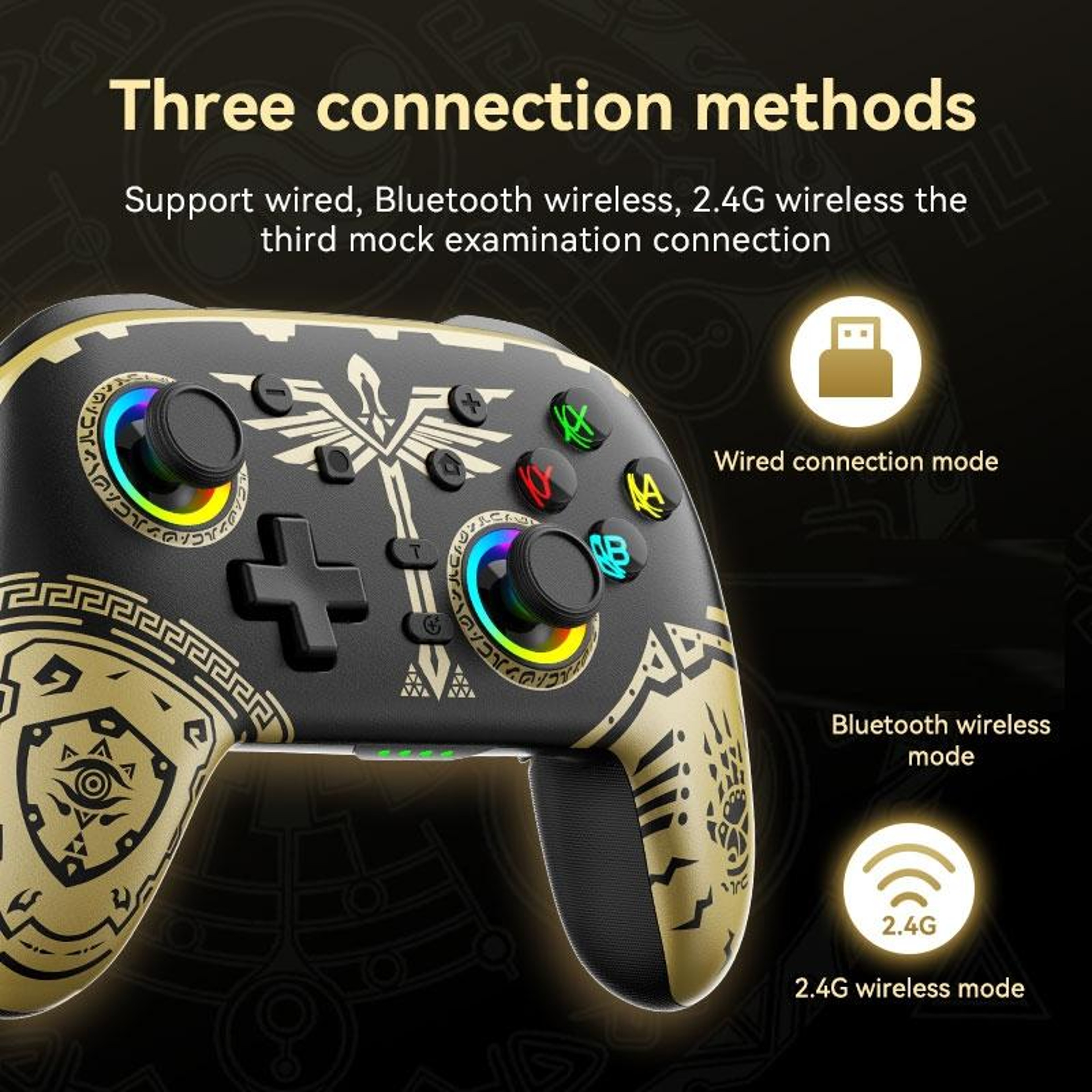 Wireless Bluetooth Game Controller with 6-Axis Motion Control and Vibration - White – view 8