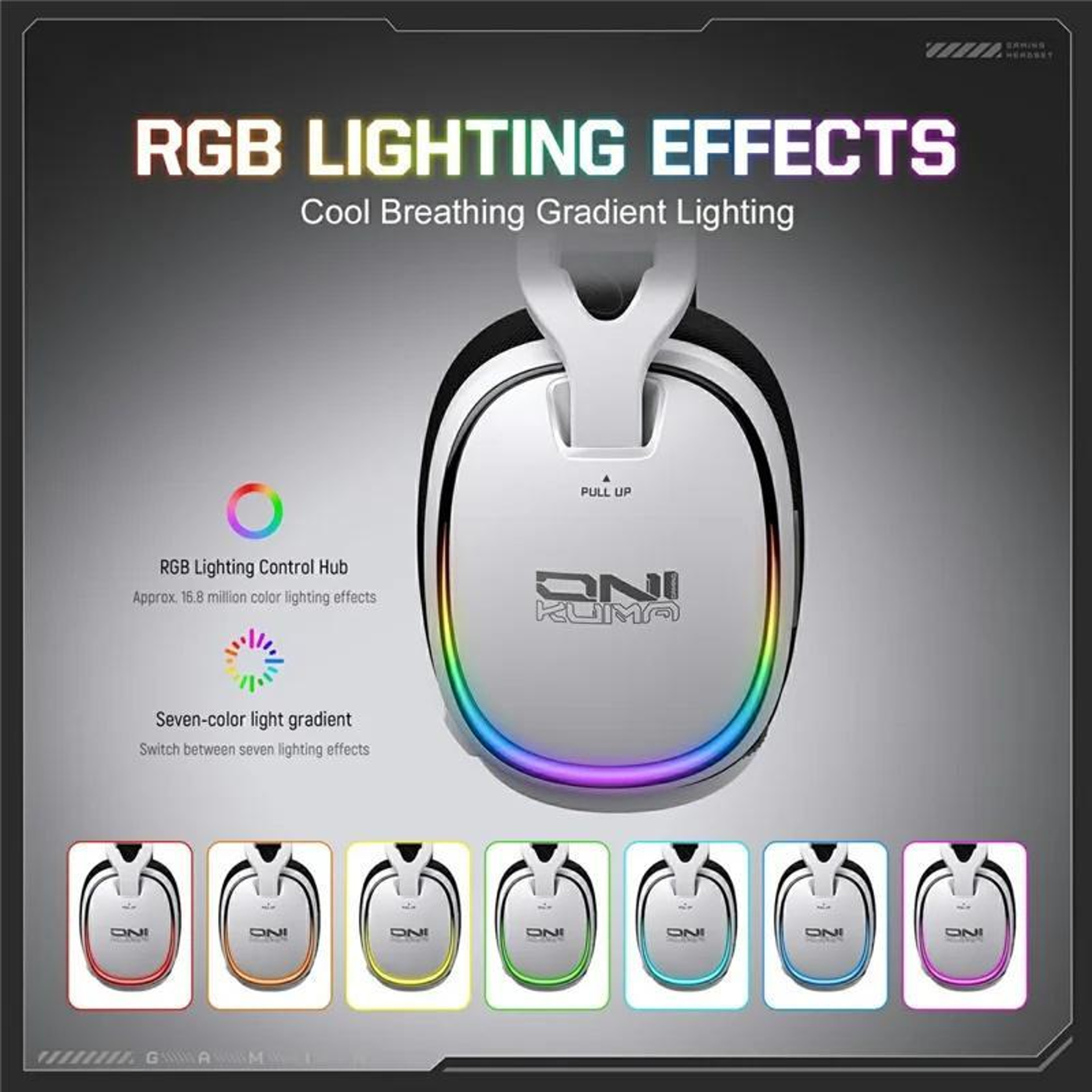 Wireless Gaming Headset with Bluetooth 5.4 RGB Lighting and 4 Connection Modes – view 8
