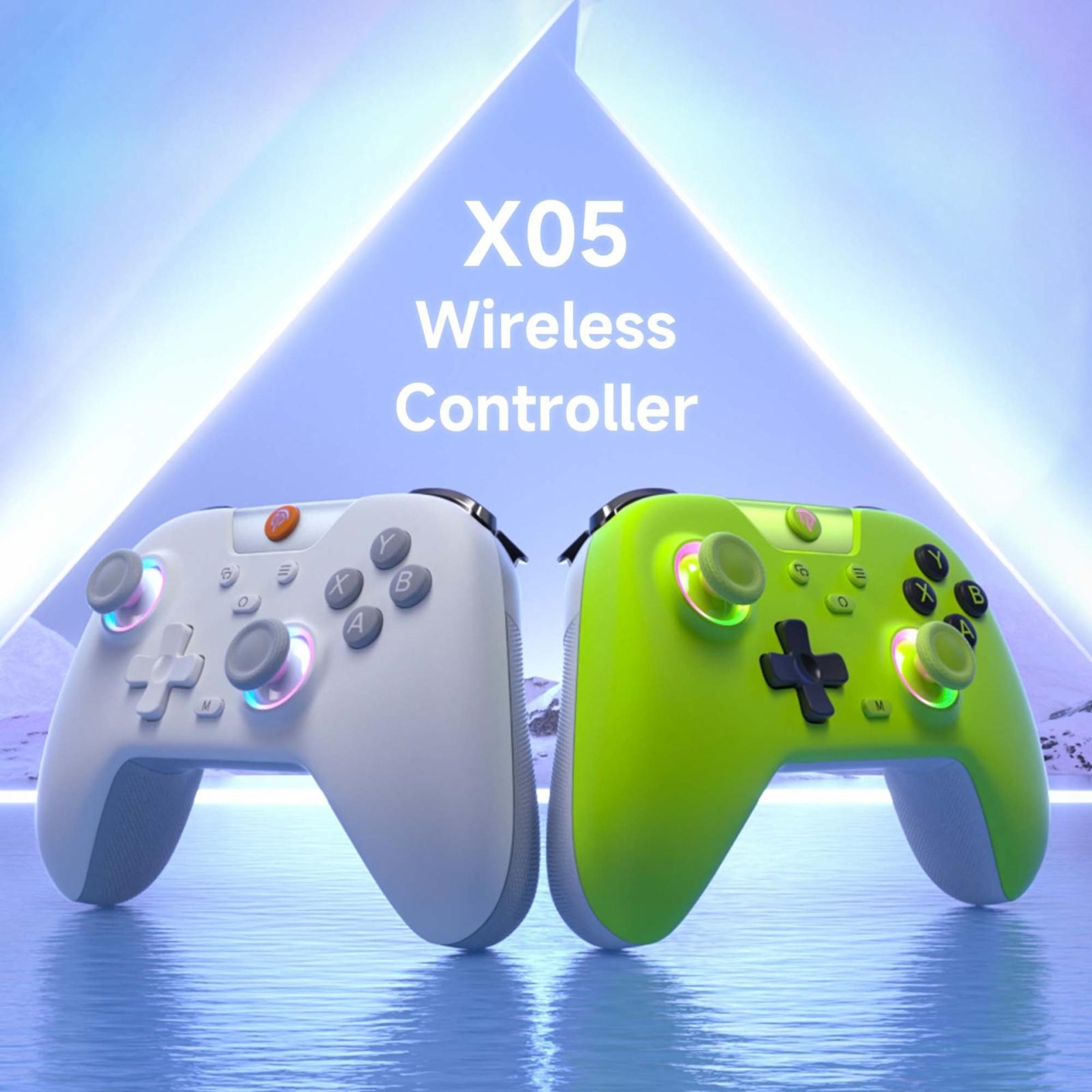 Wireless Game Controller with Hall Effect Joysticks and RGB Lighting – view 2