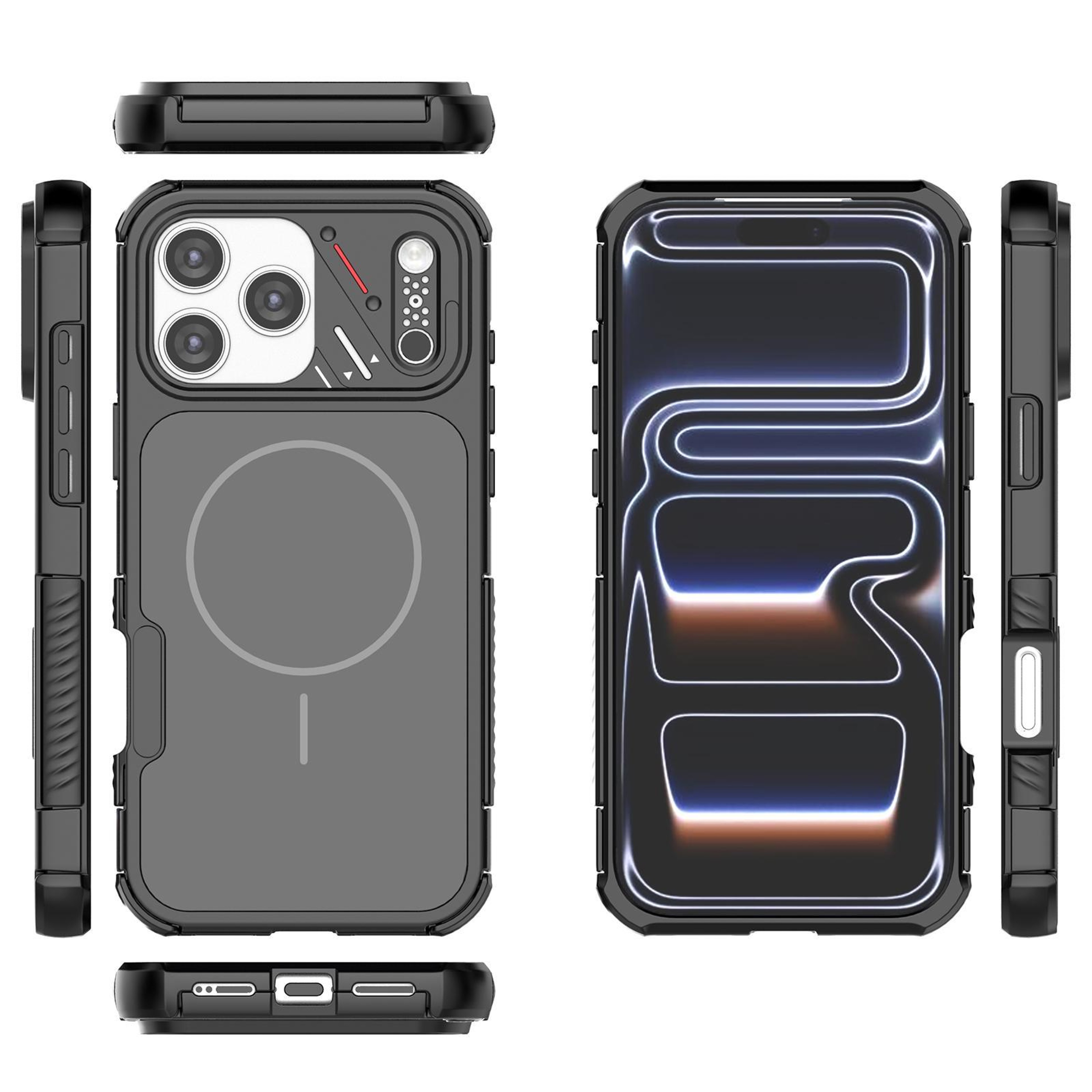 IPhone 18 Pro Max Magnetic Shockproof Case With Heat Dissipation And TPU PC Protection 1