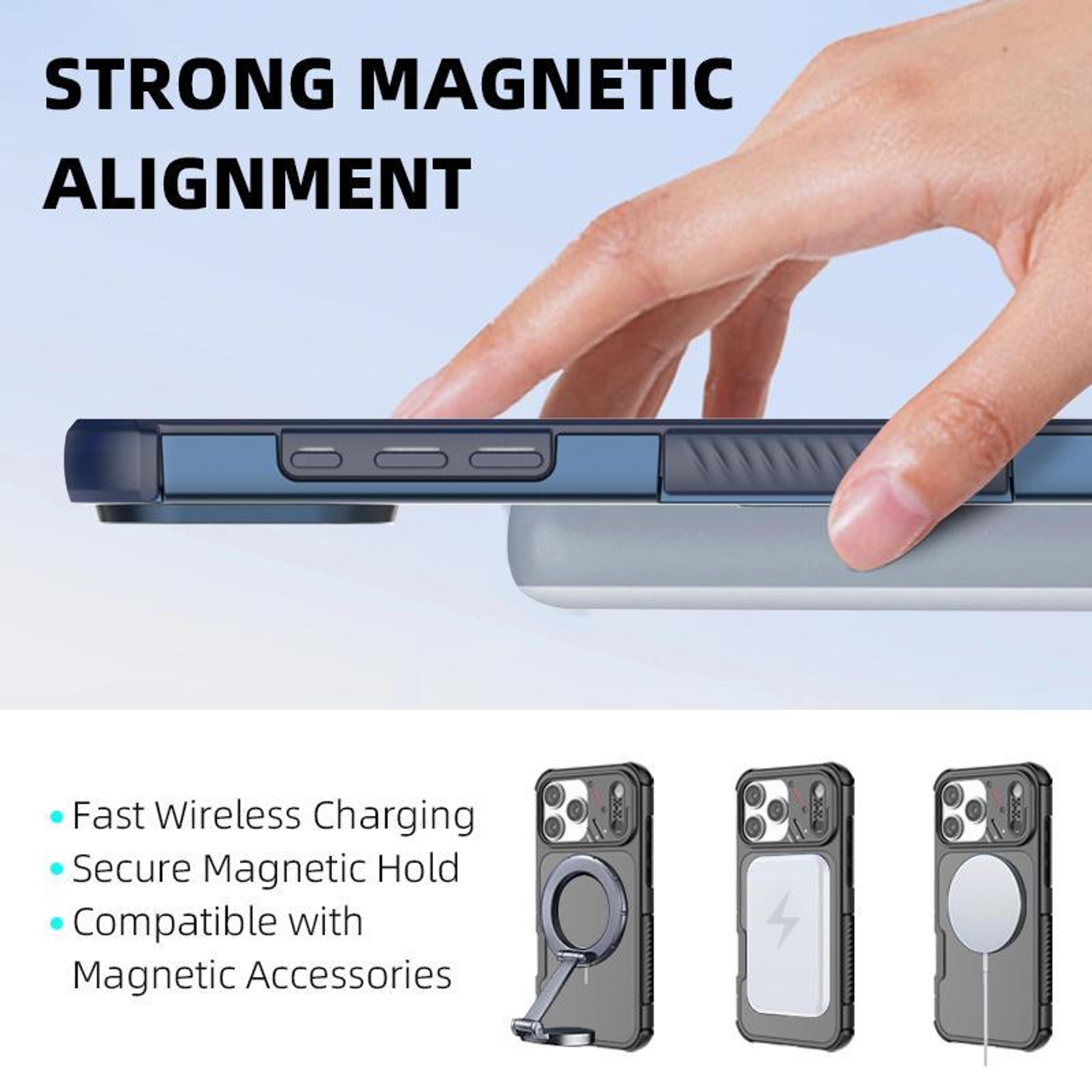 IPhone 18 Pro Max Magnetic Shockproof Case With Heat Dissipation And TPU PC Protection 5