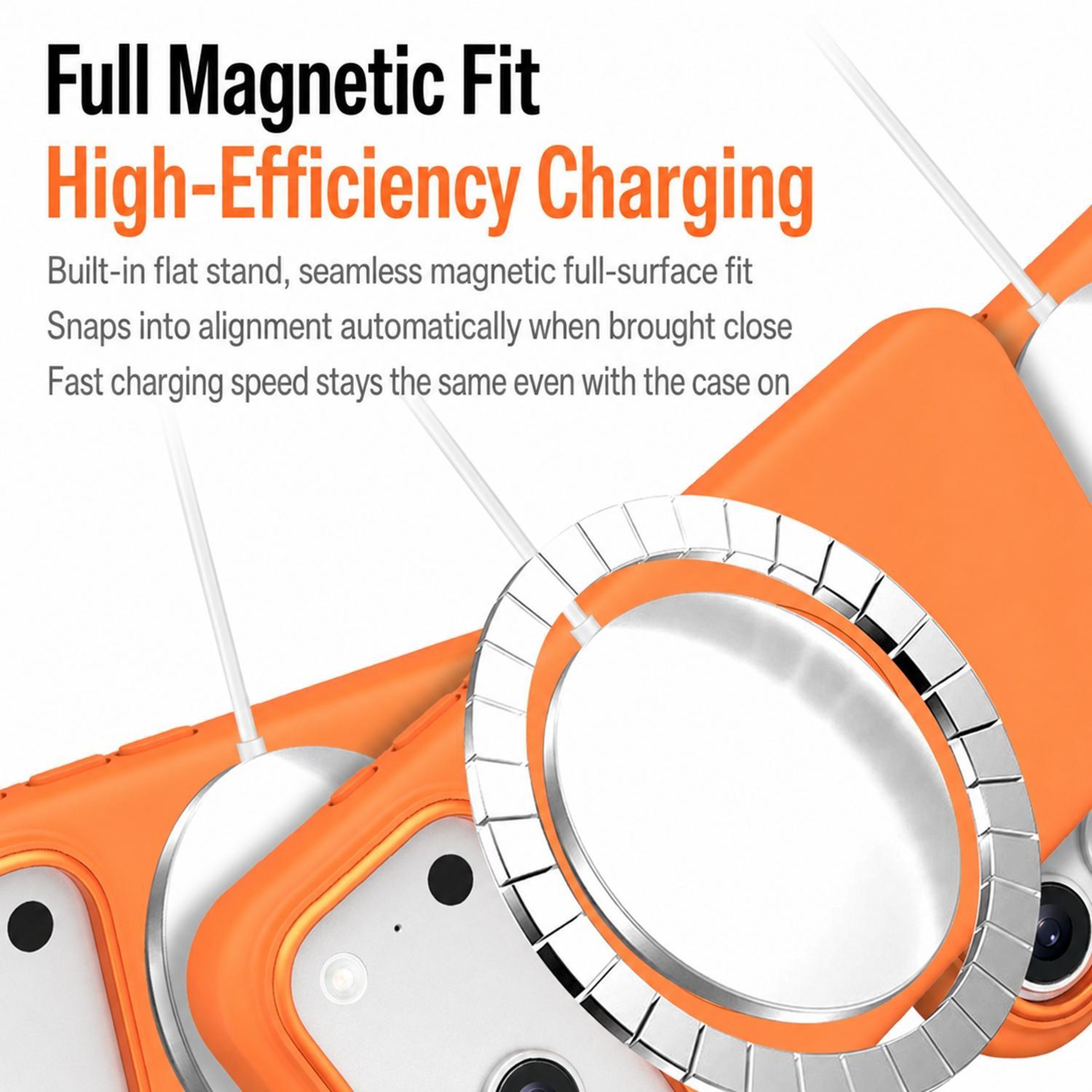 Liquid Silicone Magnetic Phone Case With Rotating Stand For IPhone 18 Pro 4