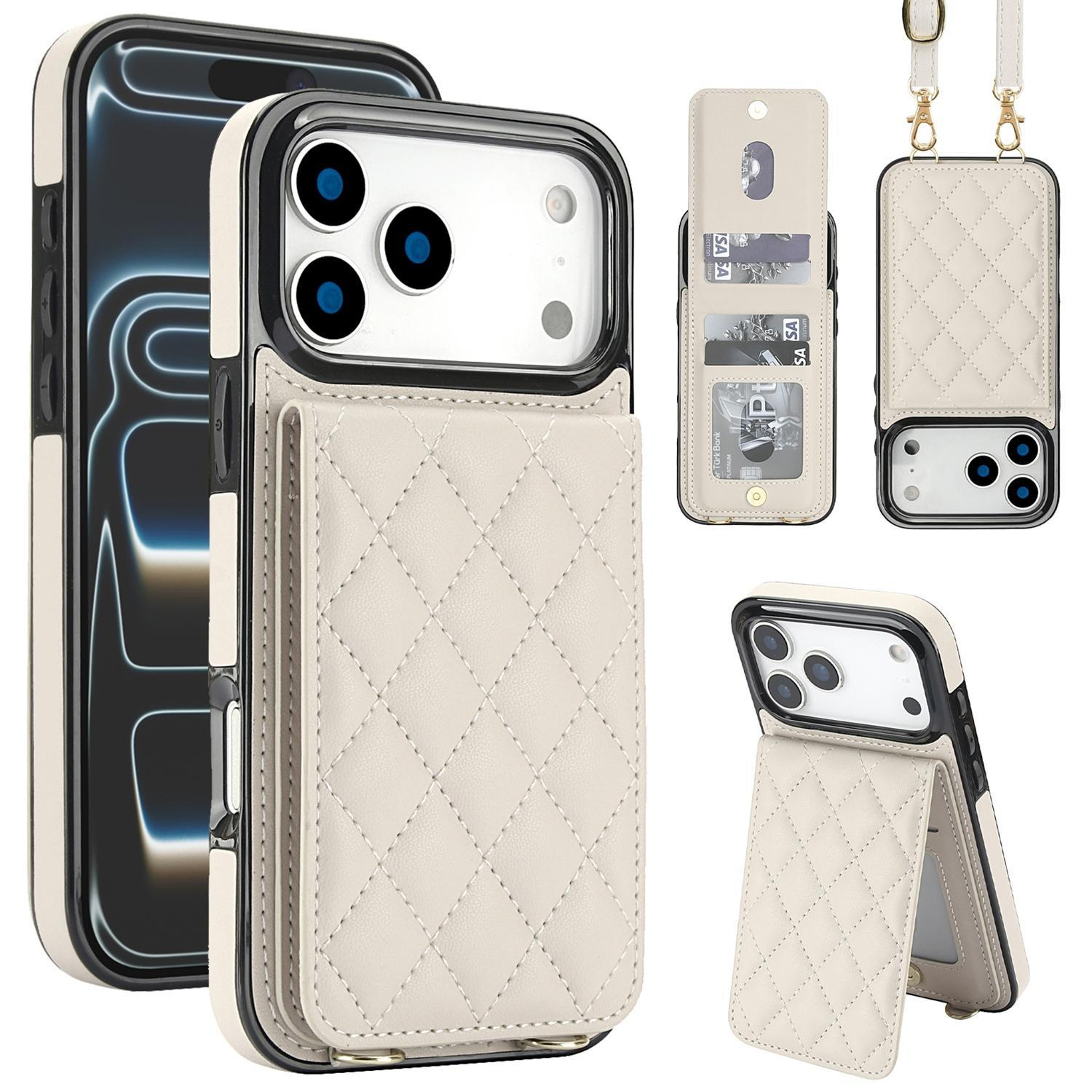 Crossbody RFID Blocking Phone Case With Wallet Card Holder For IPhone 18 Pro Max 0