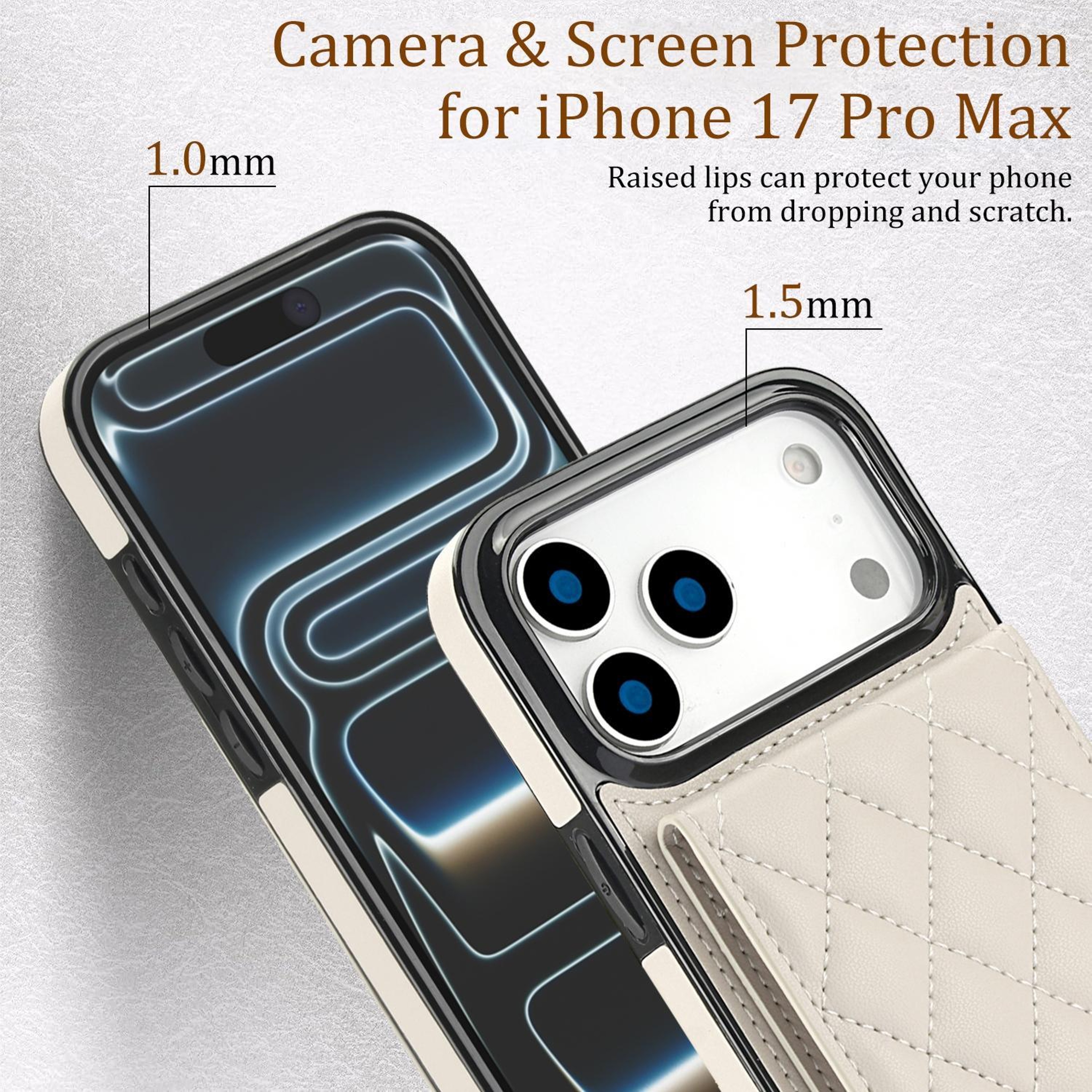 Crossbody RFID Blocking Phone Case With Wallet Card Holder For IPhone 18 Pro Max 5