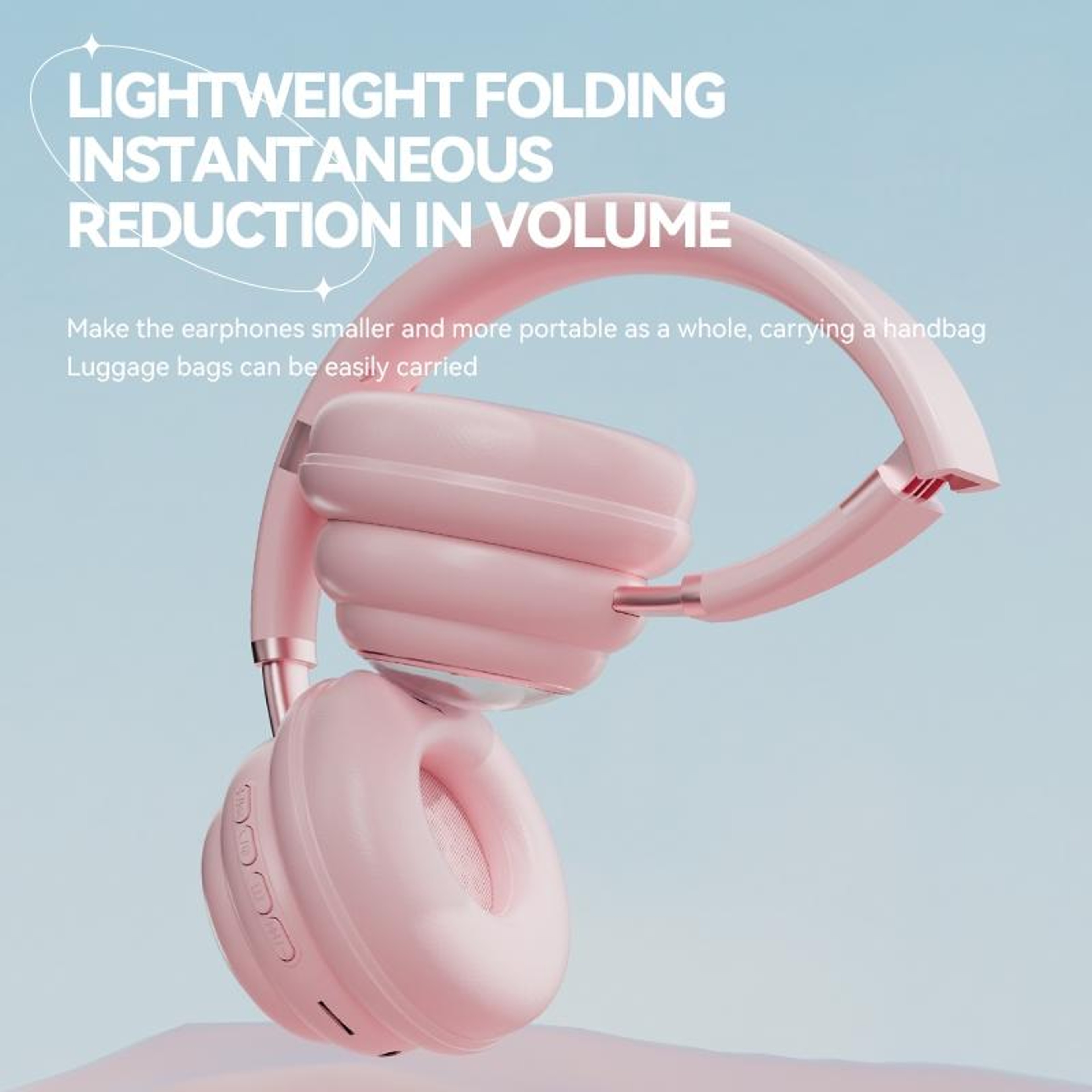 KE30 RGB Wireless Bluetooth Headset For Kids Foldable Over Ear Headphones 8