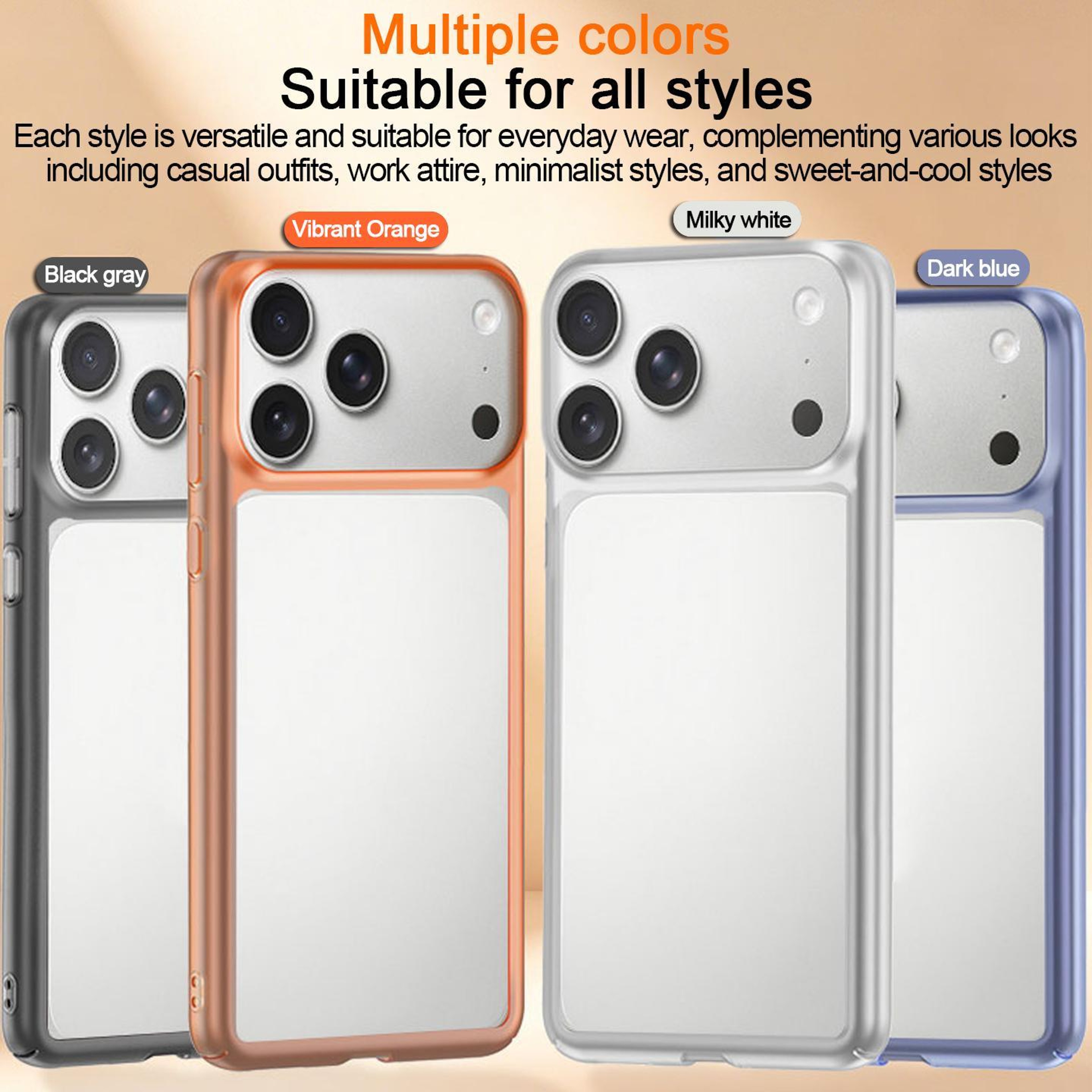 Frosted Slim Heat Dissipation Phone Case Shockproof Protective Cover For IPhone 18 Pro Max 8